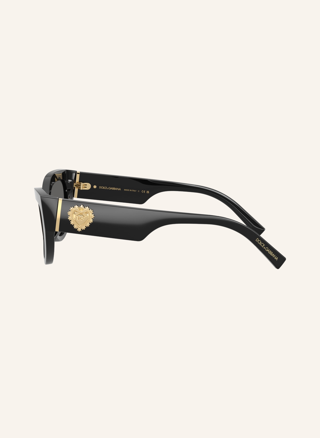 DOLCE & GABBANA Sunglasses DG4536: BLACK/DARK GRAY