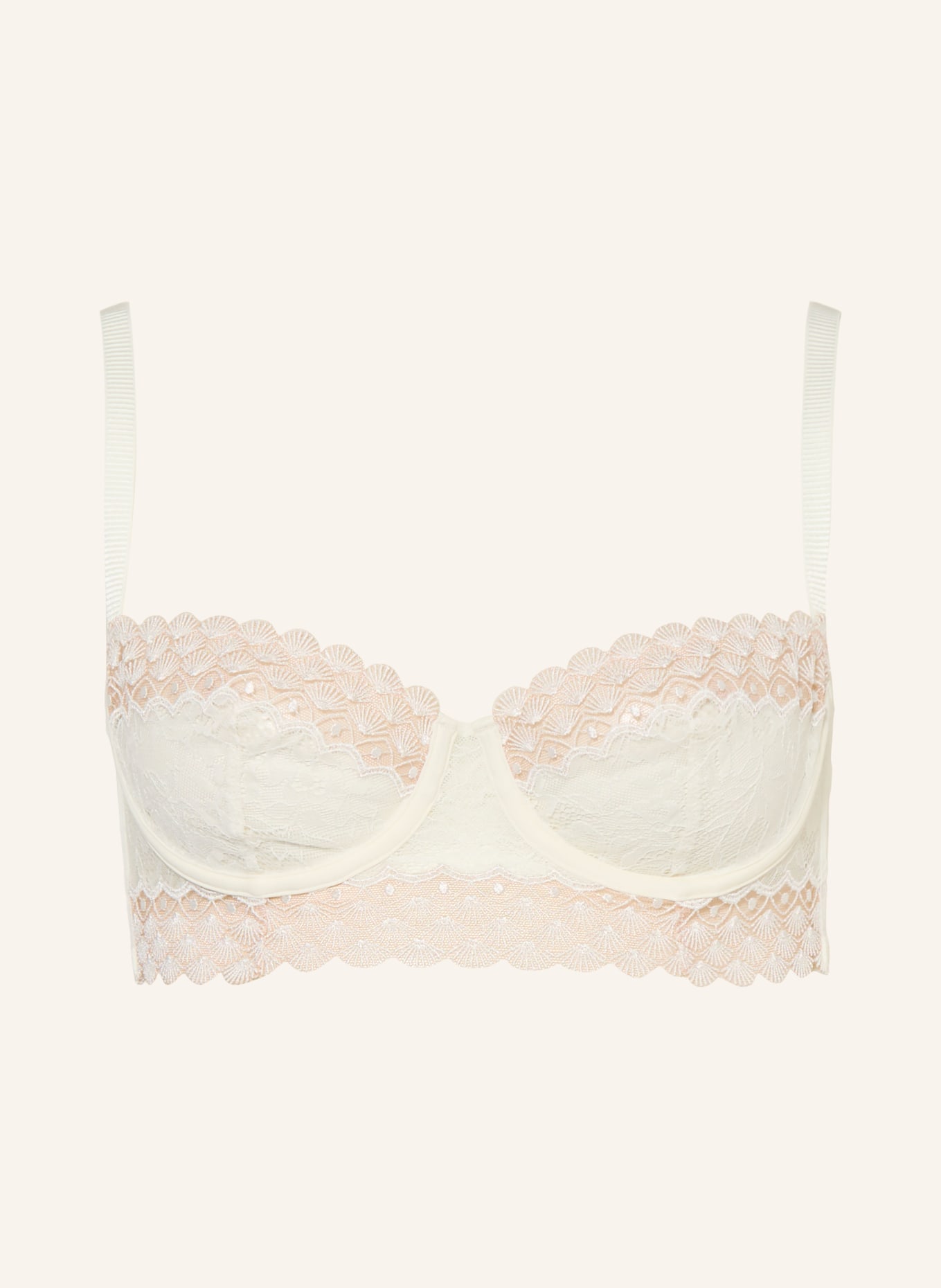 SIMONE PÉRÈLE Biustonosz z fiszbinami RADIEUSE: BEŻOWY / ECRU