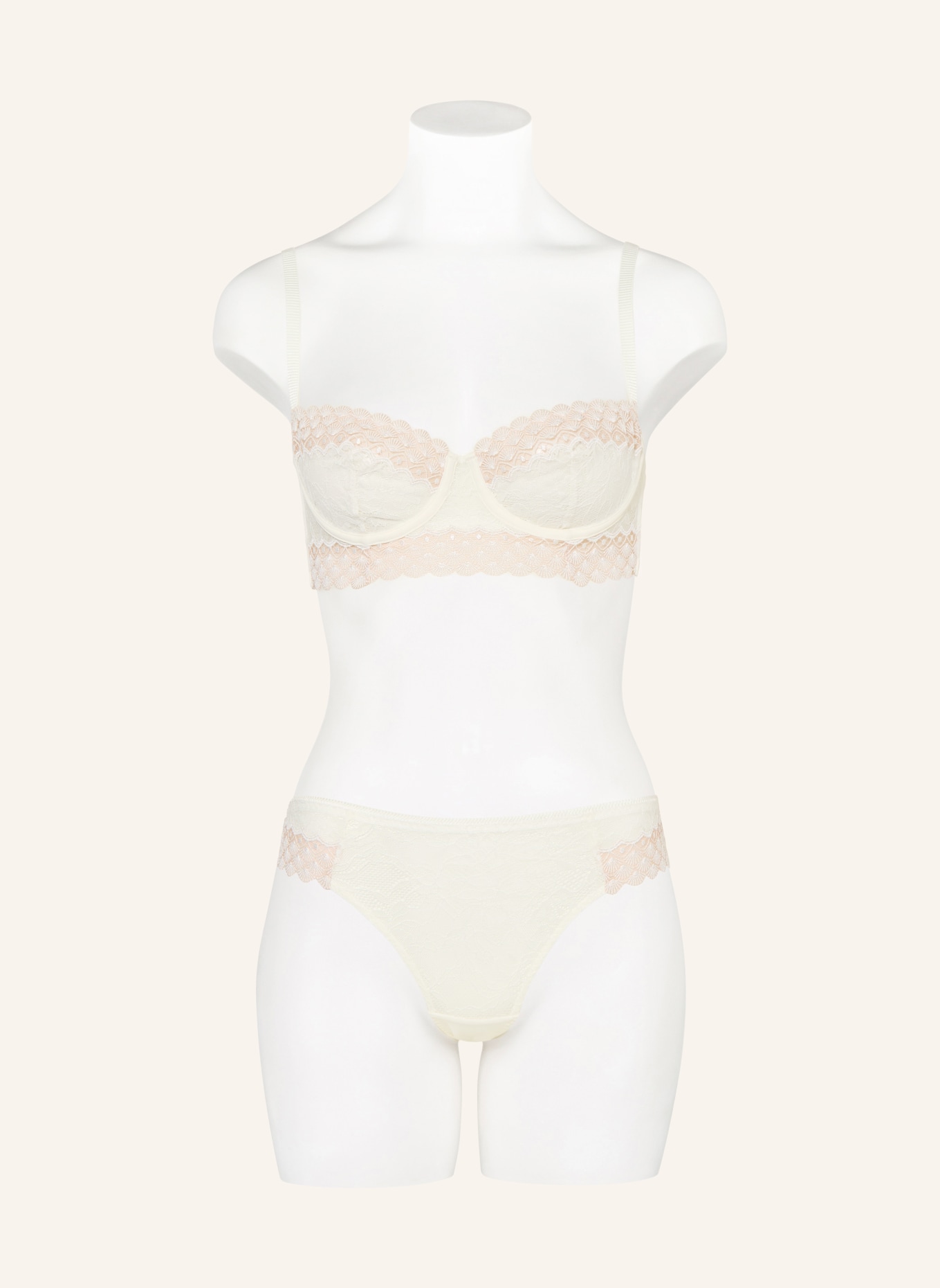 SIMONE PÉRÈLE Biustonosz z fiszbinami RADIEUSE: BEŻOWY / ECRU