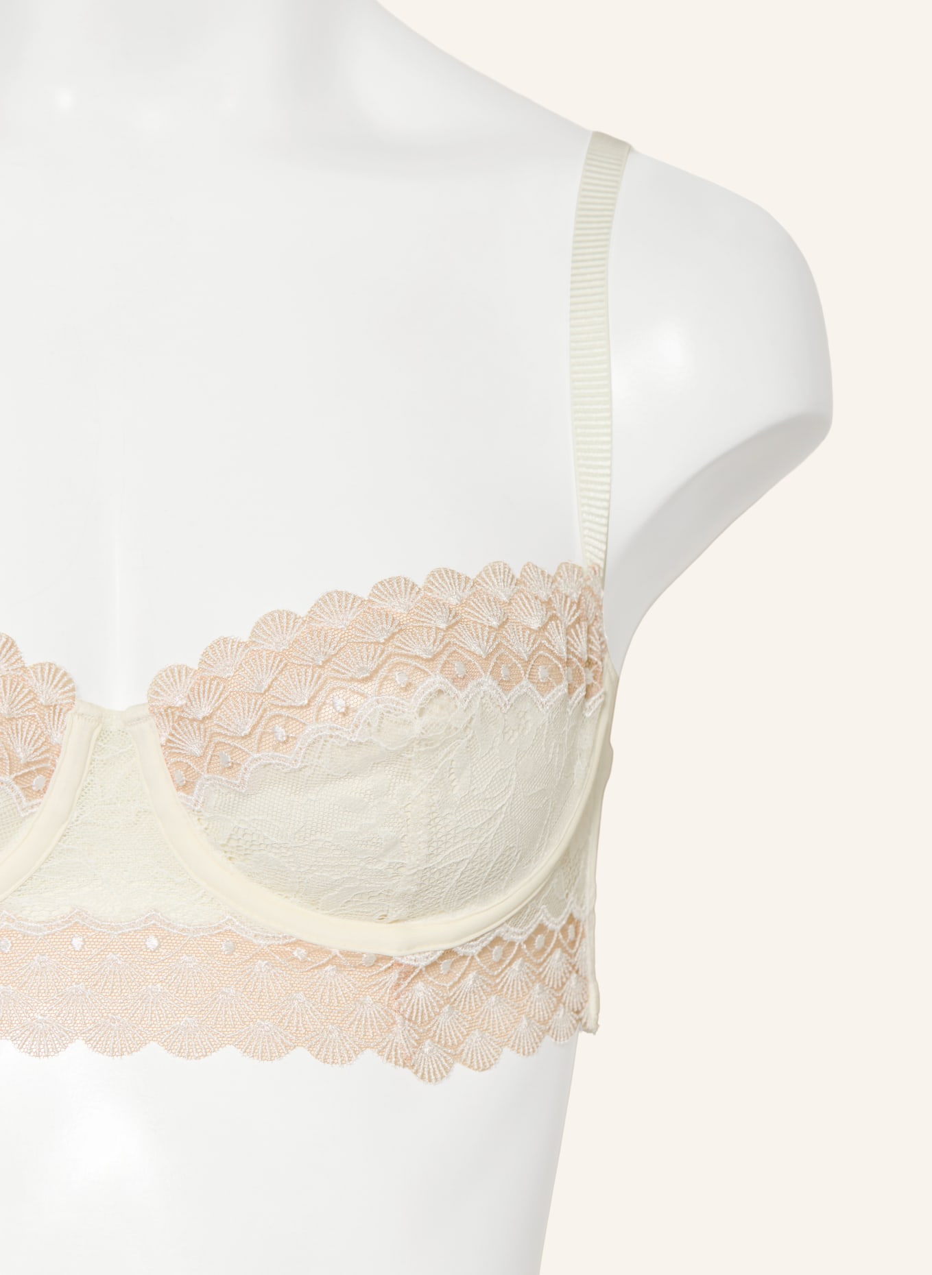 SIMONE PÉRÈLE Biustonosz z fiszbinami RADIEUSE: BEŻOWY / ECRU