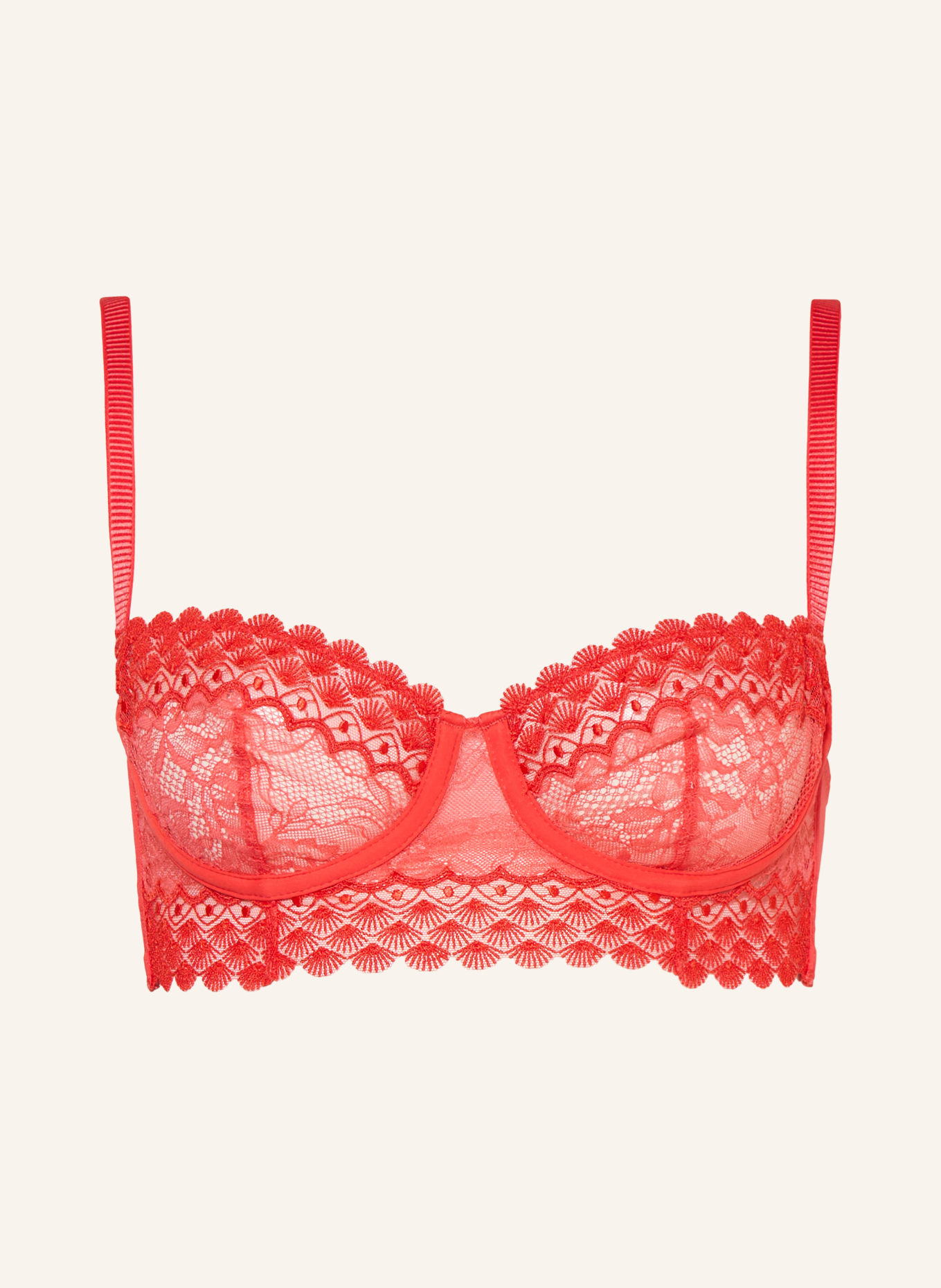SIMONE PÉRÈLE Biustonosz z fiszbinami RADIEUSE: CZERWONY