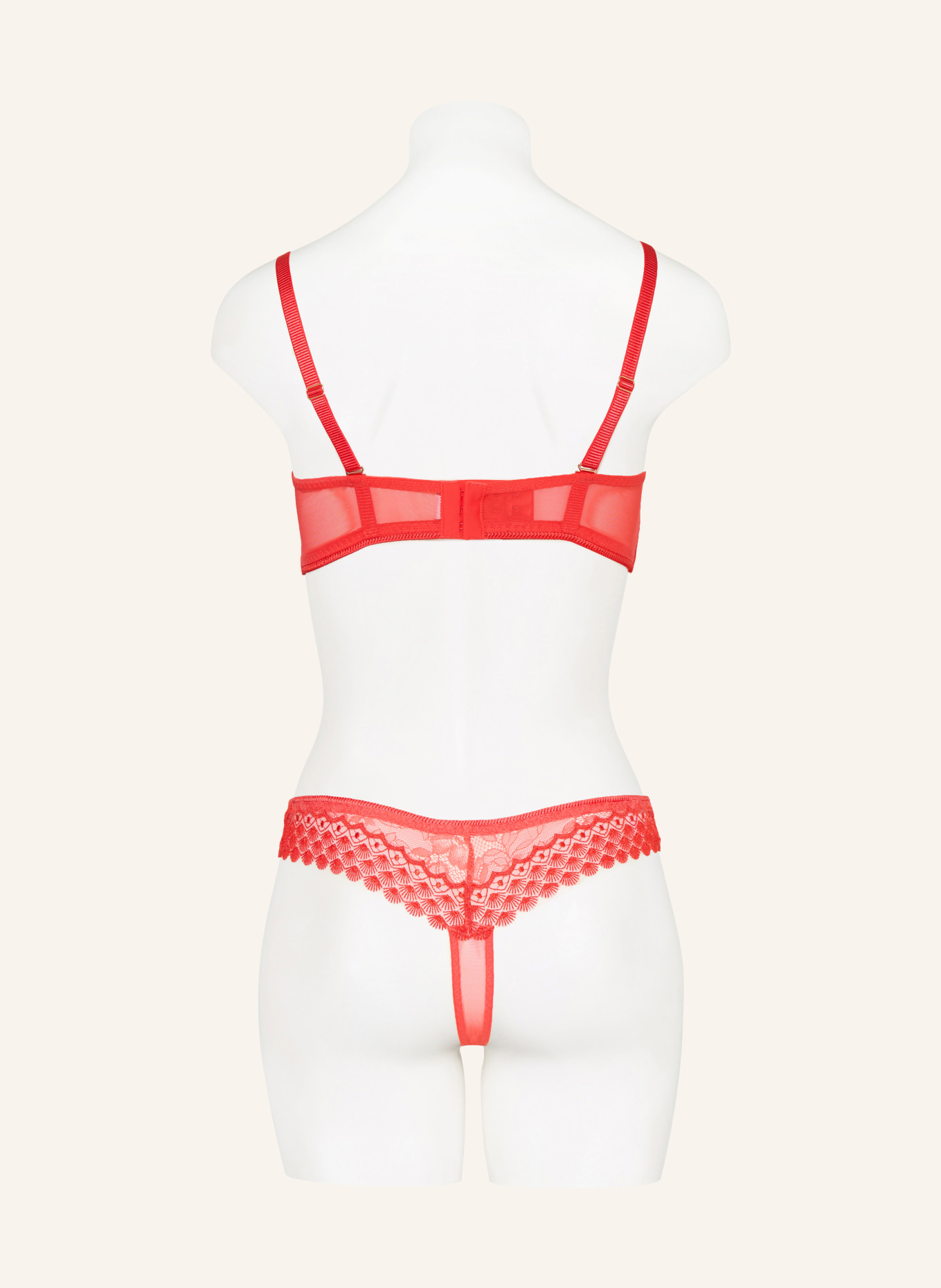 SIMONE PÉRÈLE Biustonosz z fiszbinami RADIEUSE: CZERWONY