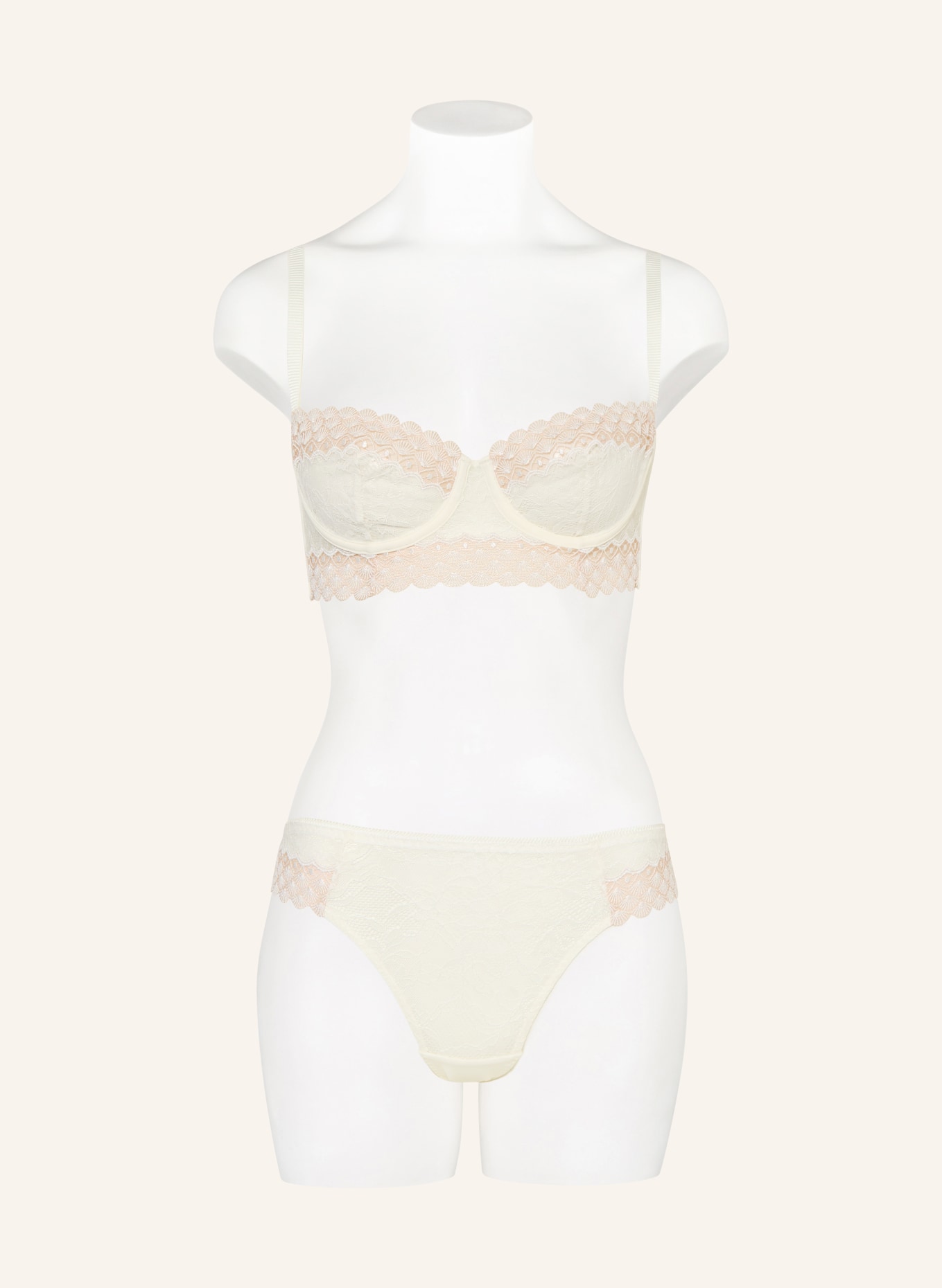 SIMONE PÉRÈLE Majtki RADIEUSE: ECRU / BEŻOWY