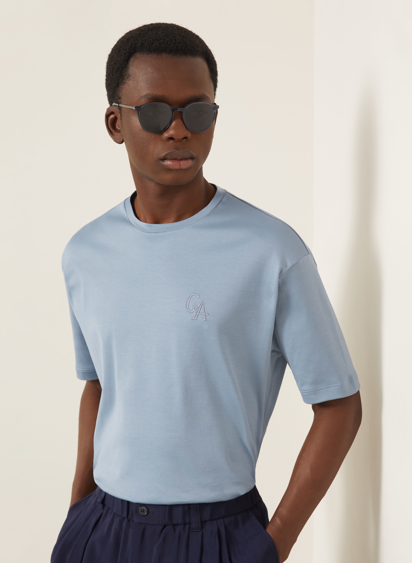 GIORGIO ARMANI T-shirt: BLEU CLAIR
