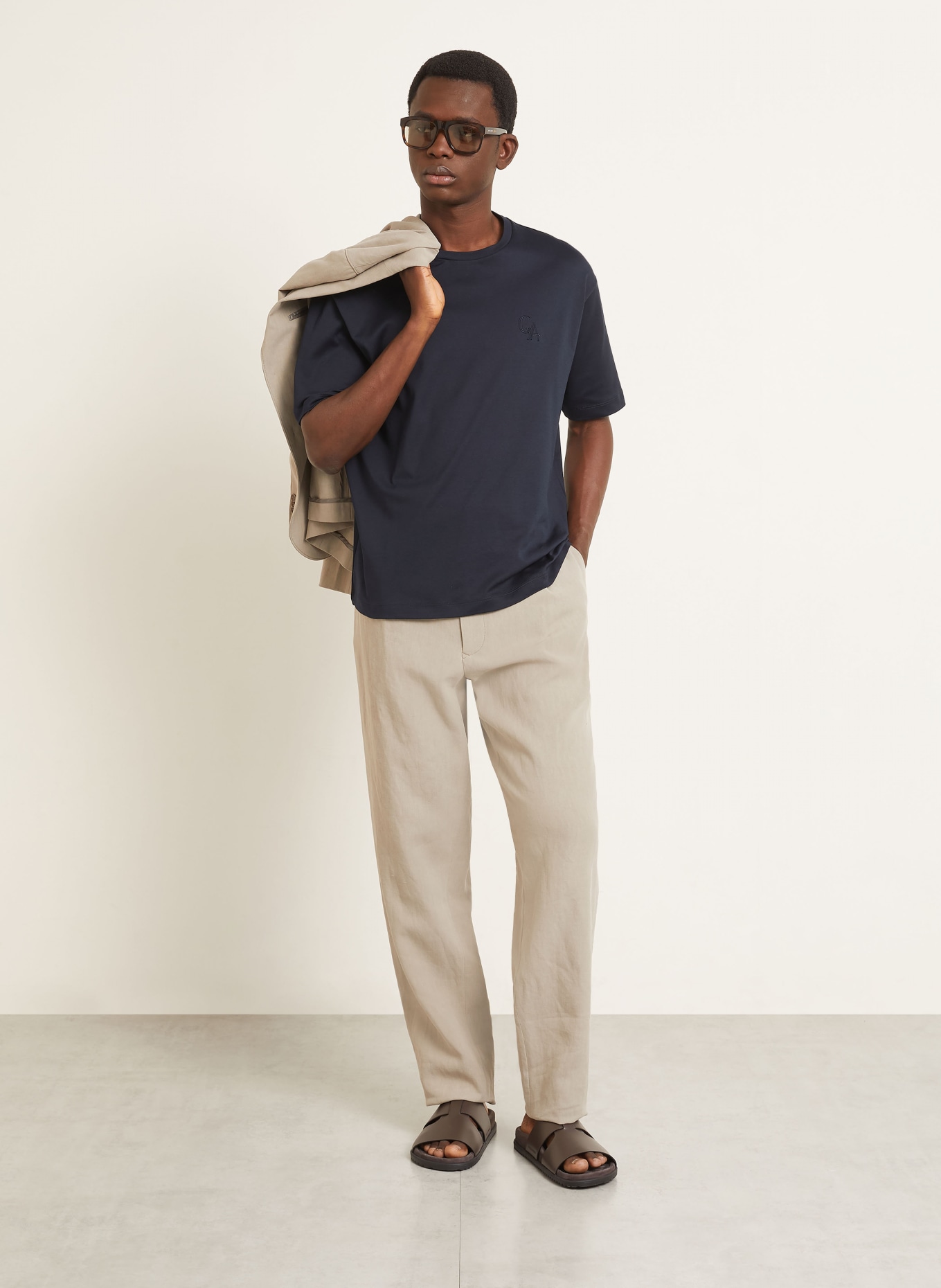 GIORGIO ARMANI T-shirt: BLEU FONCÉ