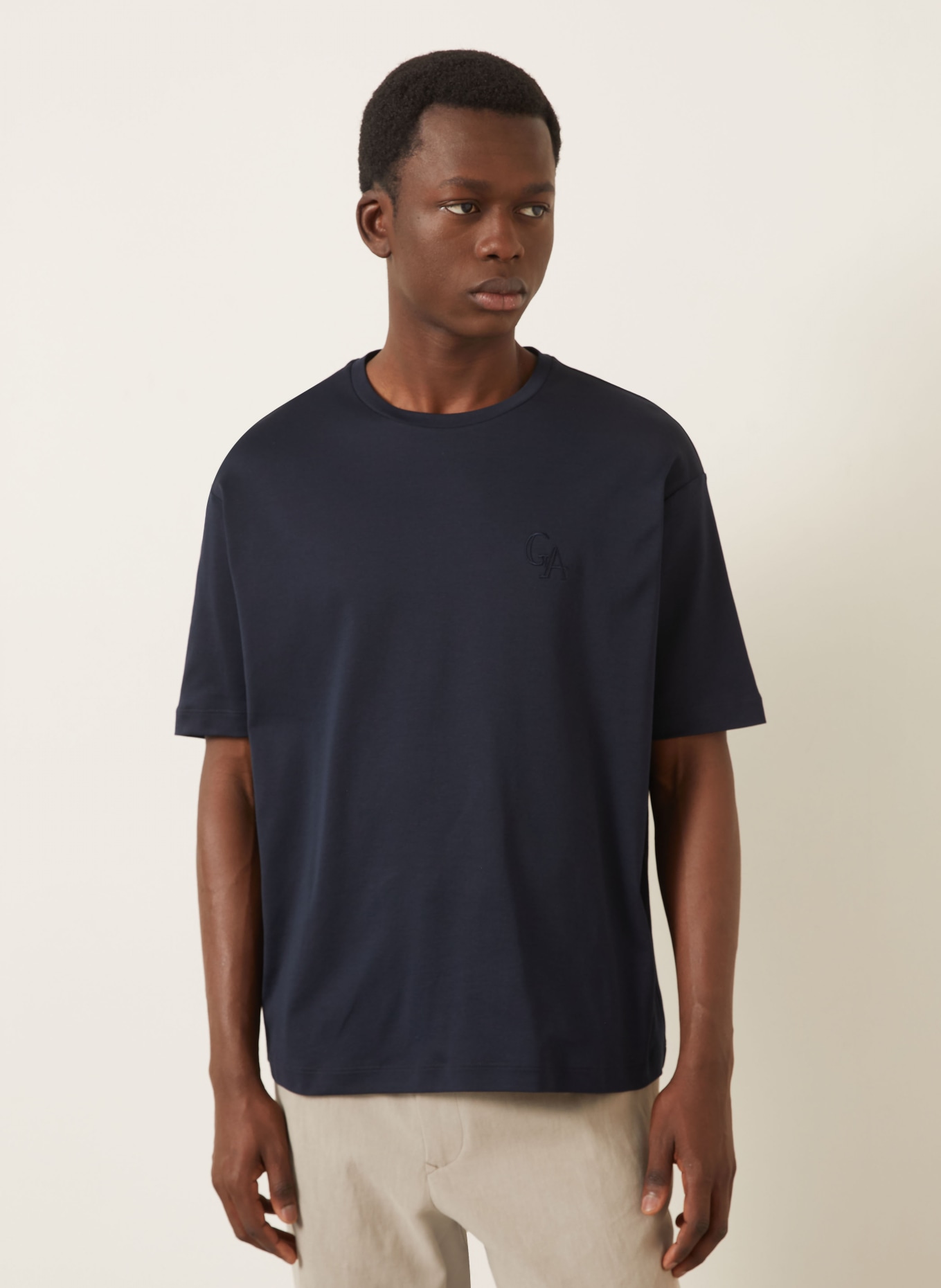 GIORGIO ARMANI T-shirt: BLEU FONCÉ