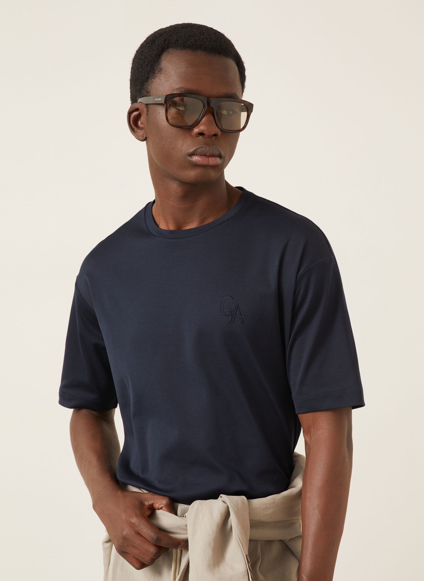 GIORGIO ARMANI T-shirt: BLEU FONCÉ