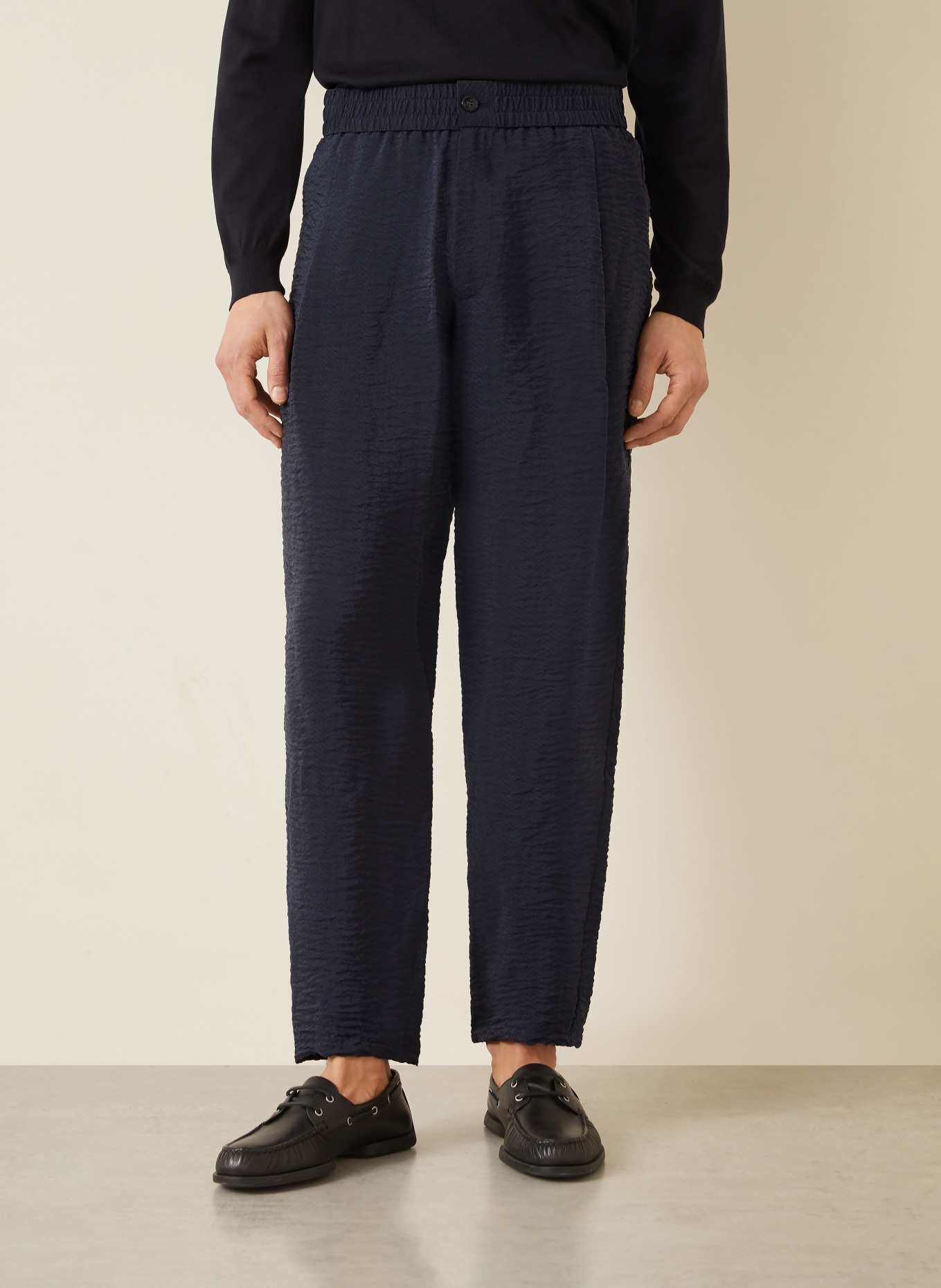 GIORGIO ARMANI Slim-fit chinos: DARK BLUE