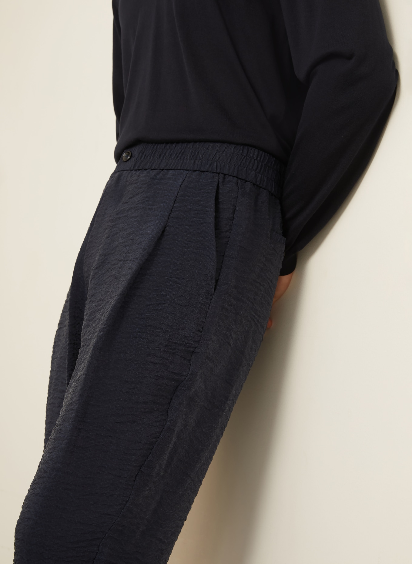 GIORGIO ARMANI Slim-fit chinos: DARK BLUE