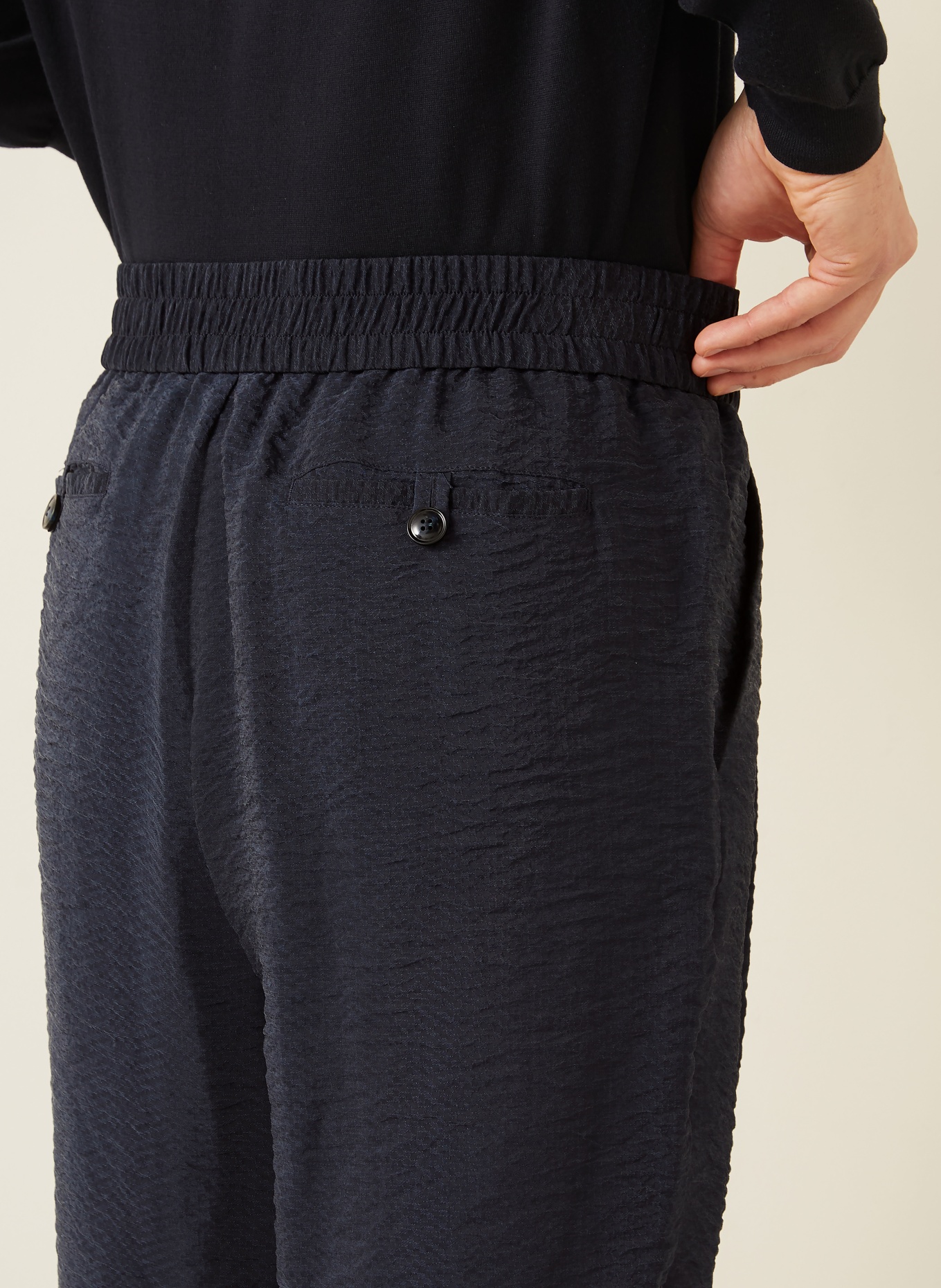 GIORGIO ARMANI Slim-fit chinos: DARK BLUE