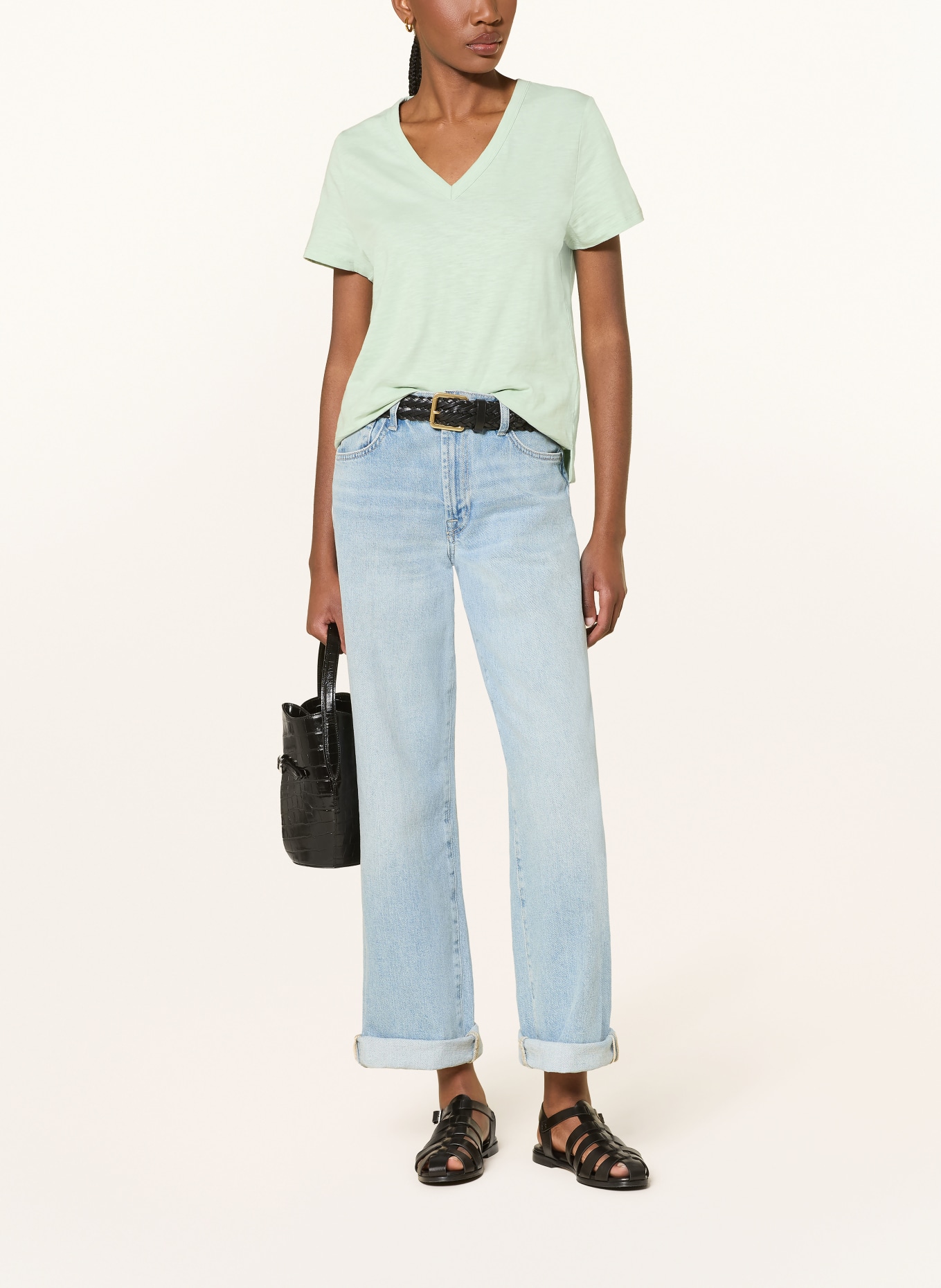 HOBBS T-shirt ARIANNA: LICHTGROEN