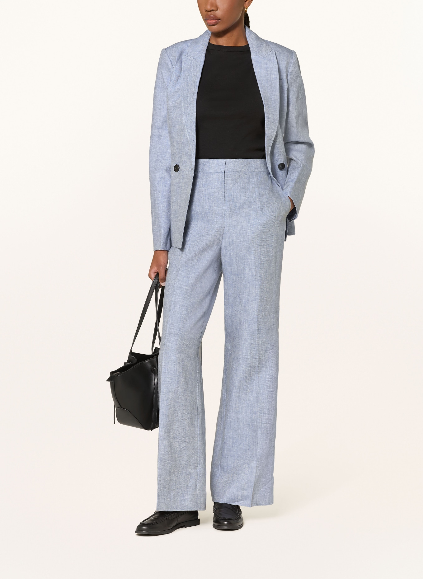 HOBBS Pantalon Marlene ESTELLA en lin: BLEU CLAIR