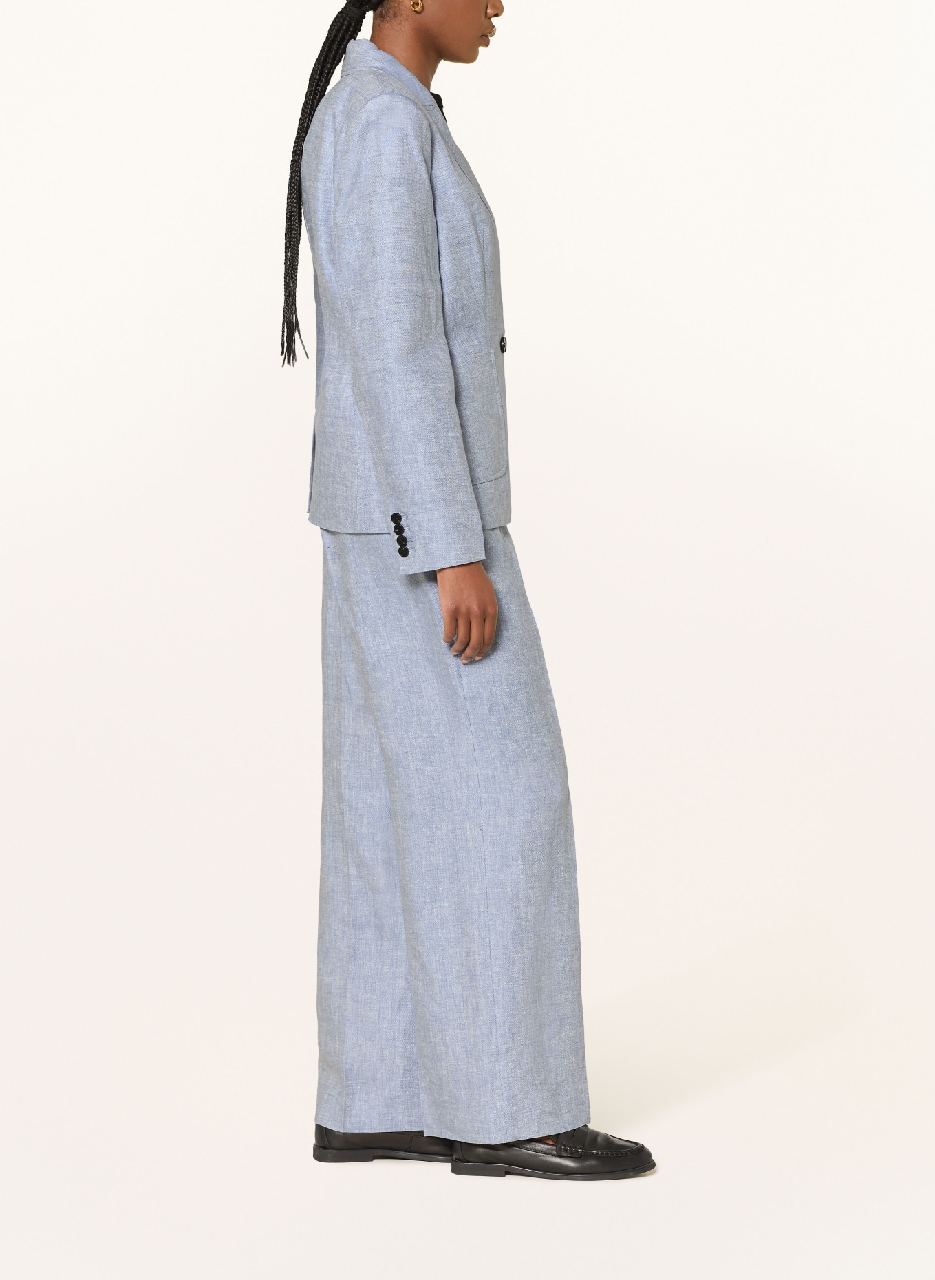 HOBBS Pantalon Marlene ESTELLA en lin: BLEU CLAIR