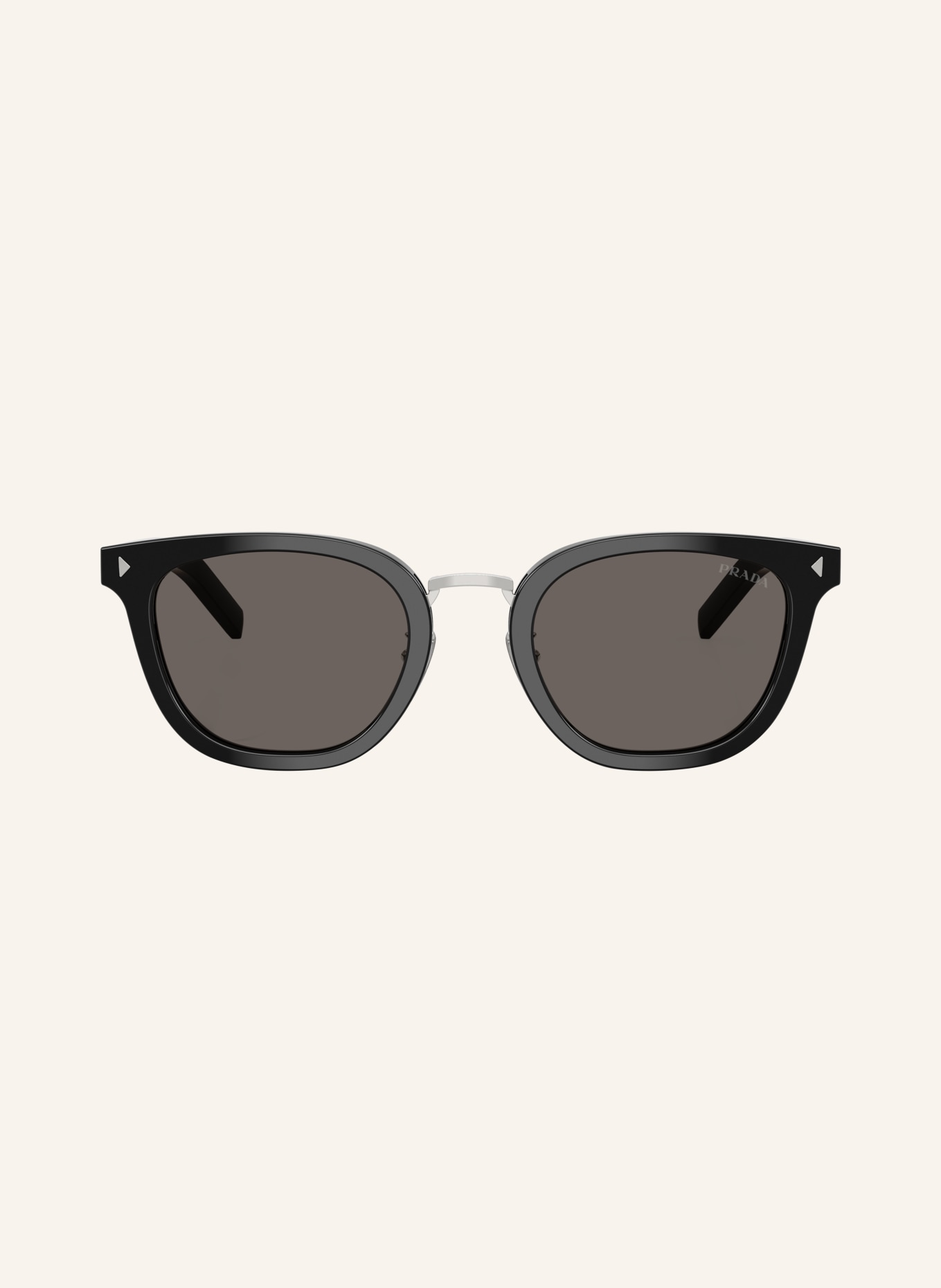 PRADA Lunettes de soleil PR C01SD: NOIR/ GRIS FONCÉ