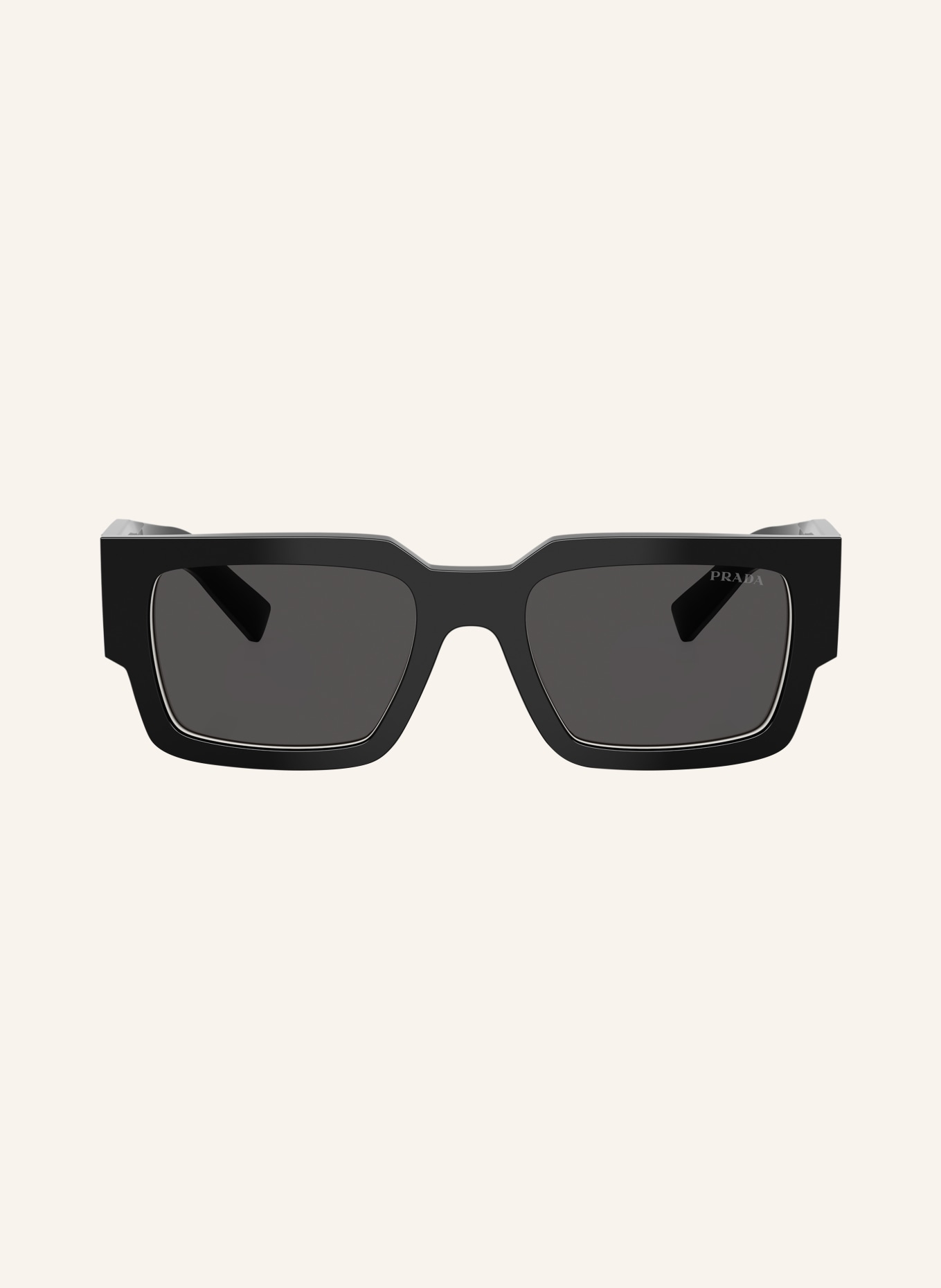 PRADA Lunettes de soleil PR B17SF: NOIR/ GRIS FONCÉ