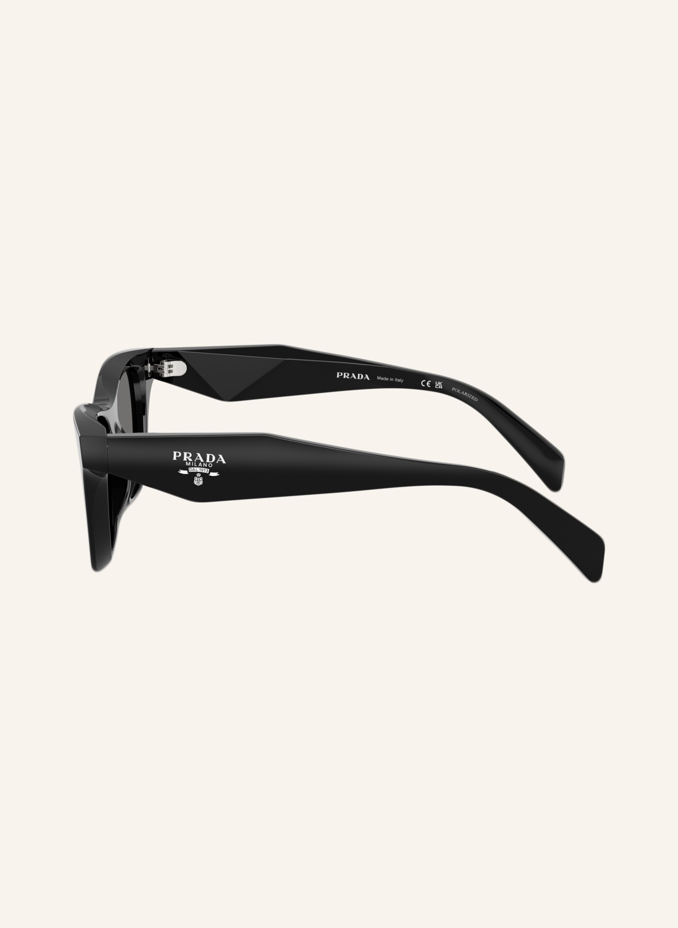 PRADA Lunettes de soleil PR C07SF: NOIR/ GRIS FONCÉ POLARISÉ