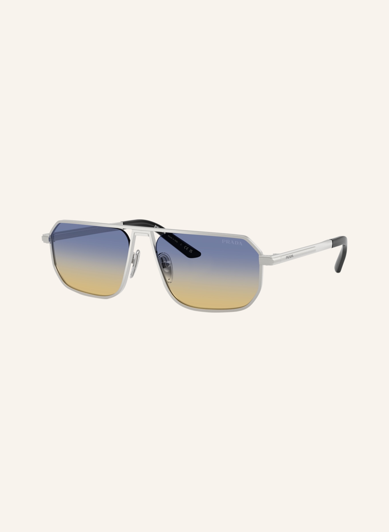 PRADA Sunglasses PR A53S: SILVER/BLUE GRADIENT