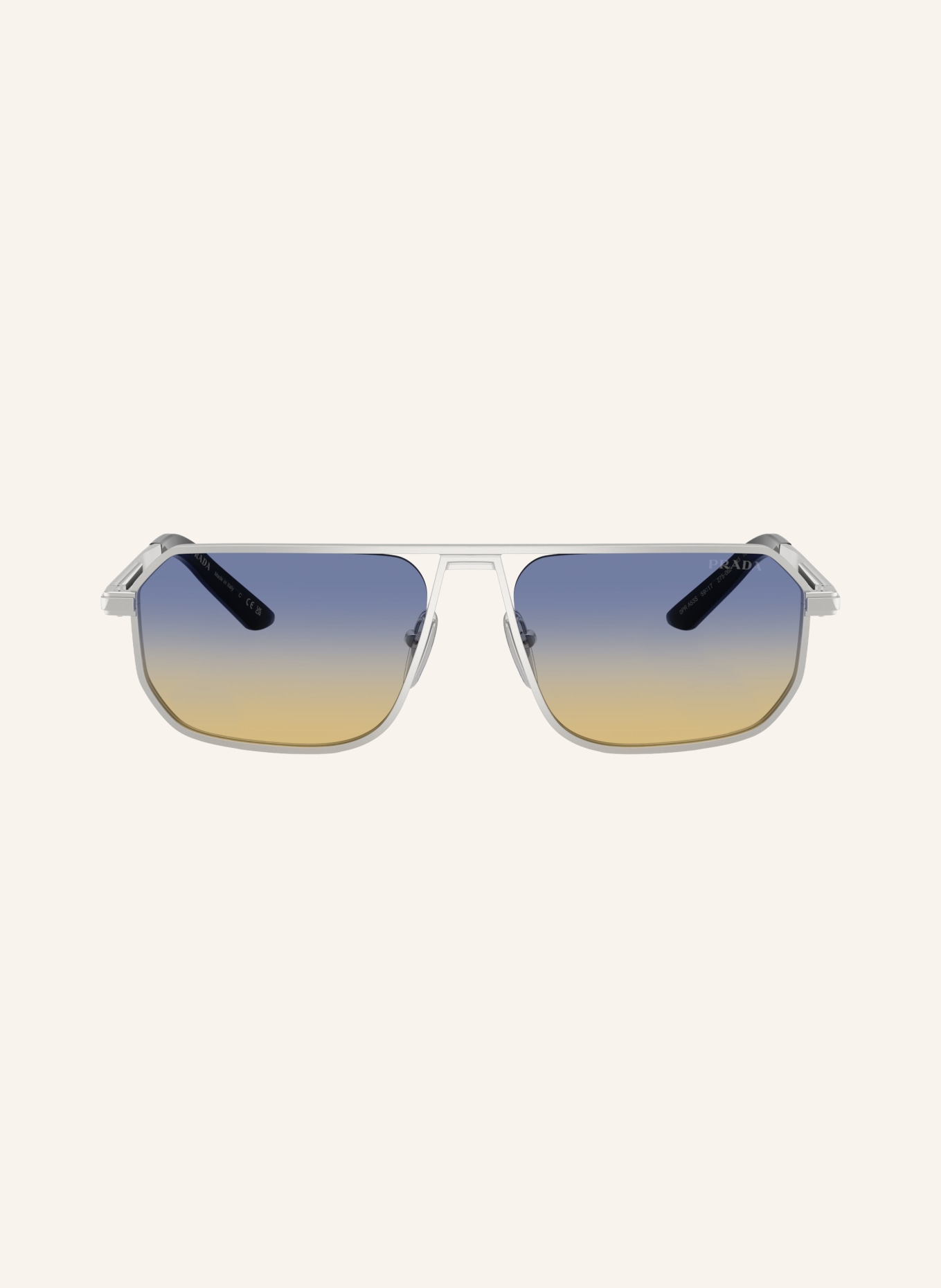 PRADA Sunglasses PR A53S: SILVER/BLUE GRADIENT