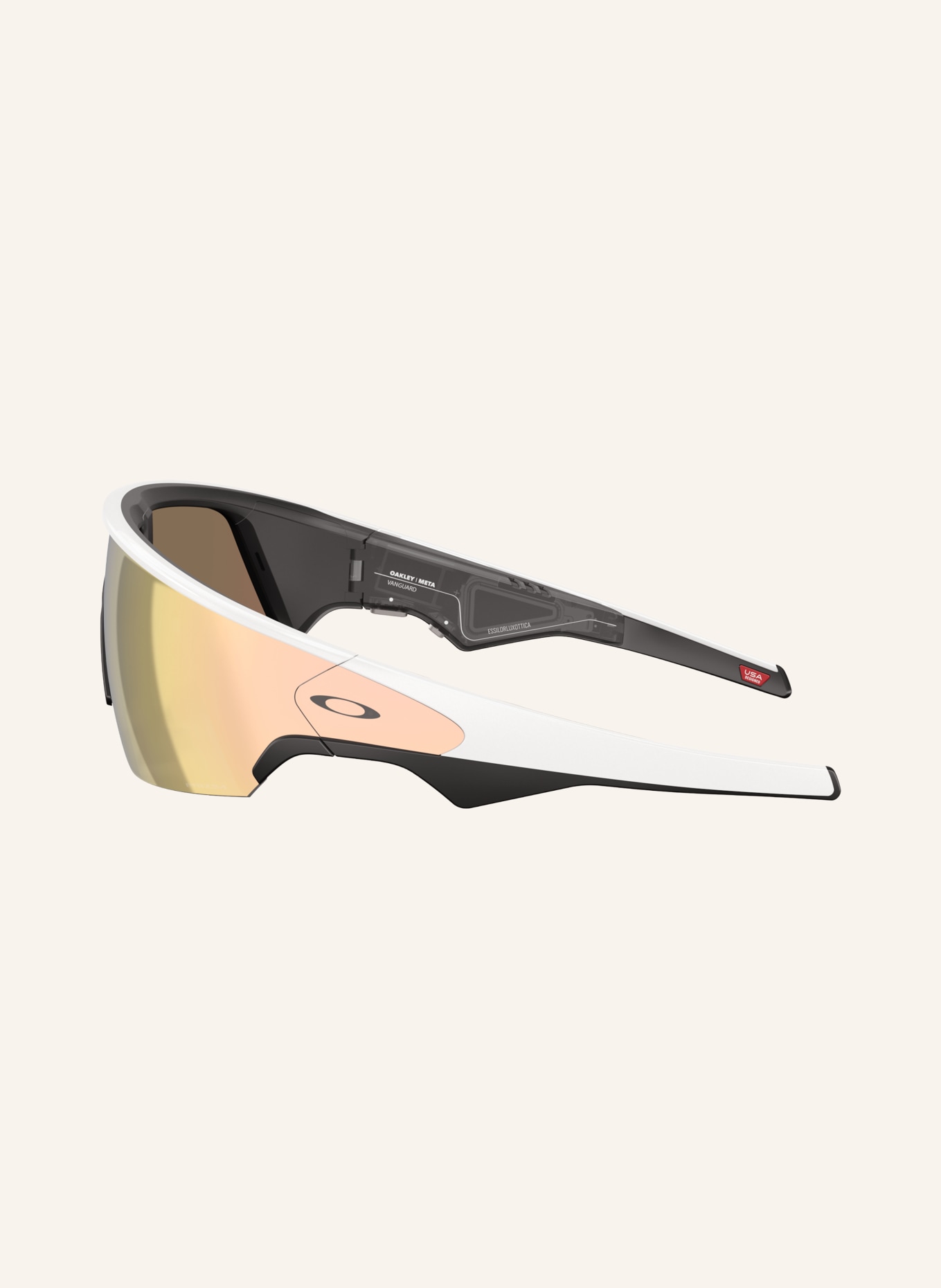 OAKLEY VANGUARD Smart Glasses: 800108 WHITE/ PRIZM ROSE GOLD MIRRORED