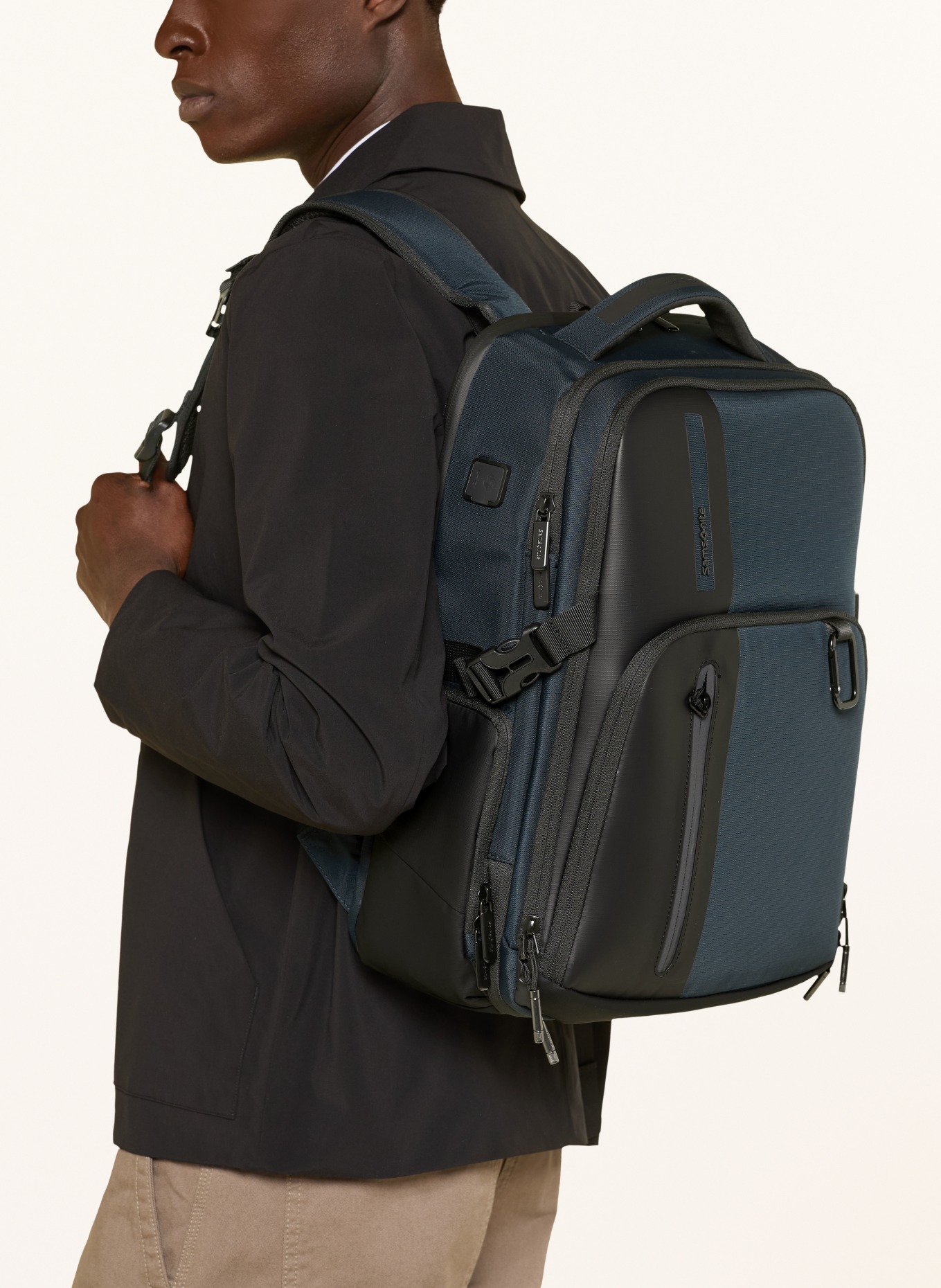 Samsonite Rucksack BIZ2GO 22,5 l mit Laptop-Fach: DUNKELBLAU / SCHWARZ