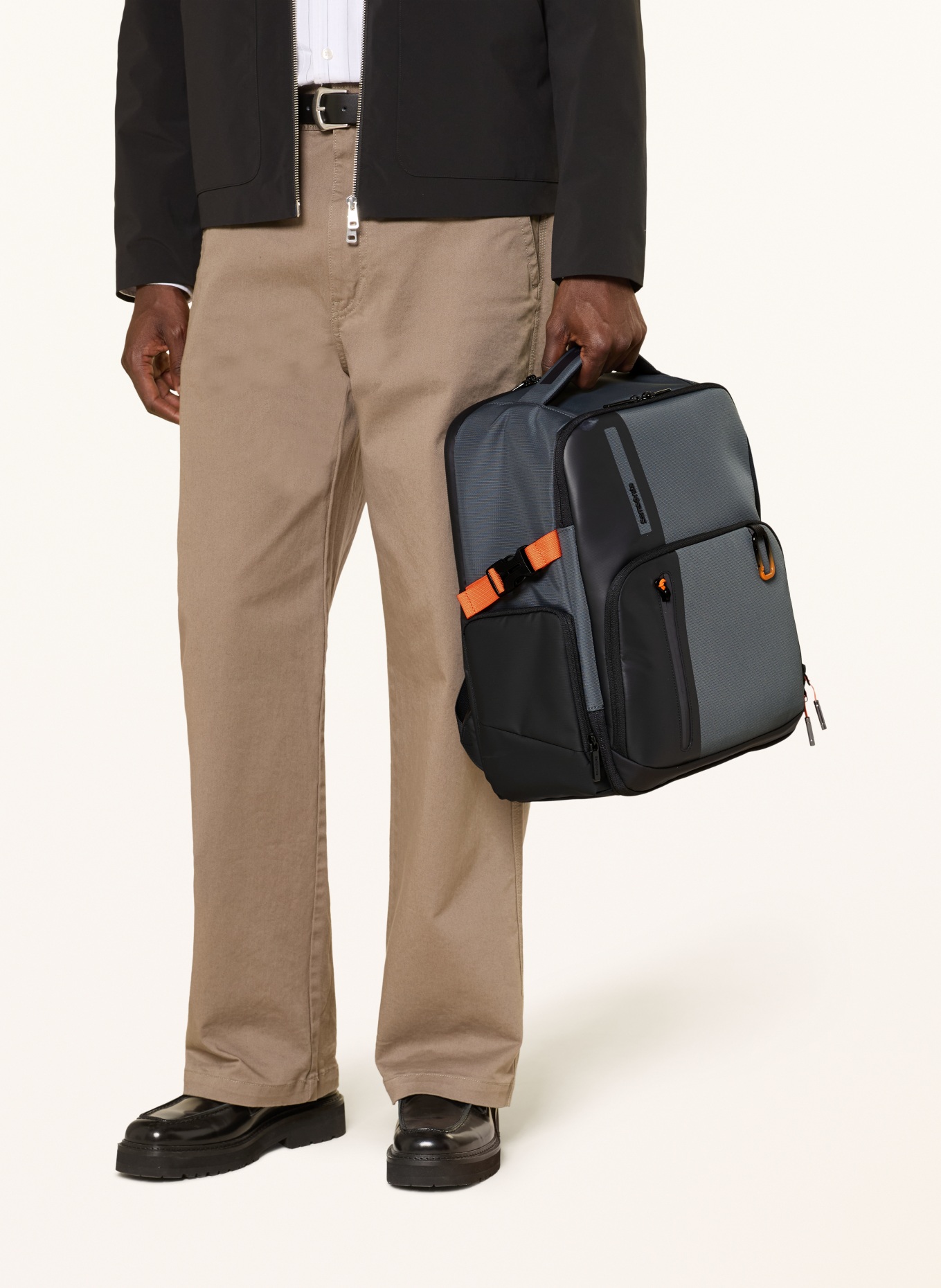 Samsonite Rucksack BIZ2GO 25 l mit Laptop-Fach: DUNKELGRAU / ORANGE / SCHWARZ