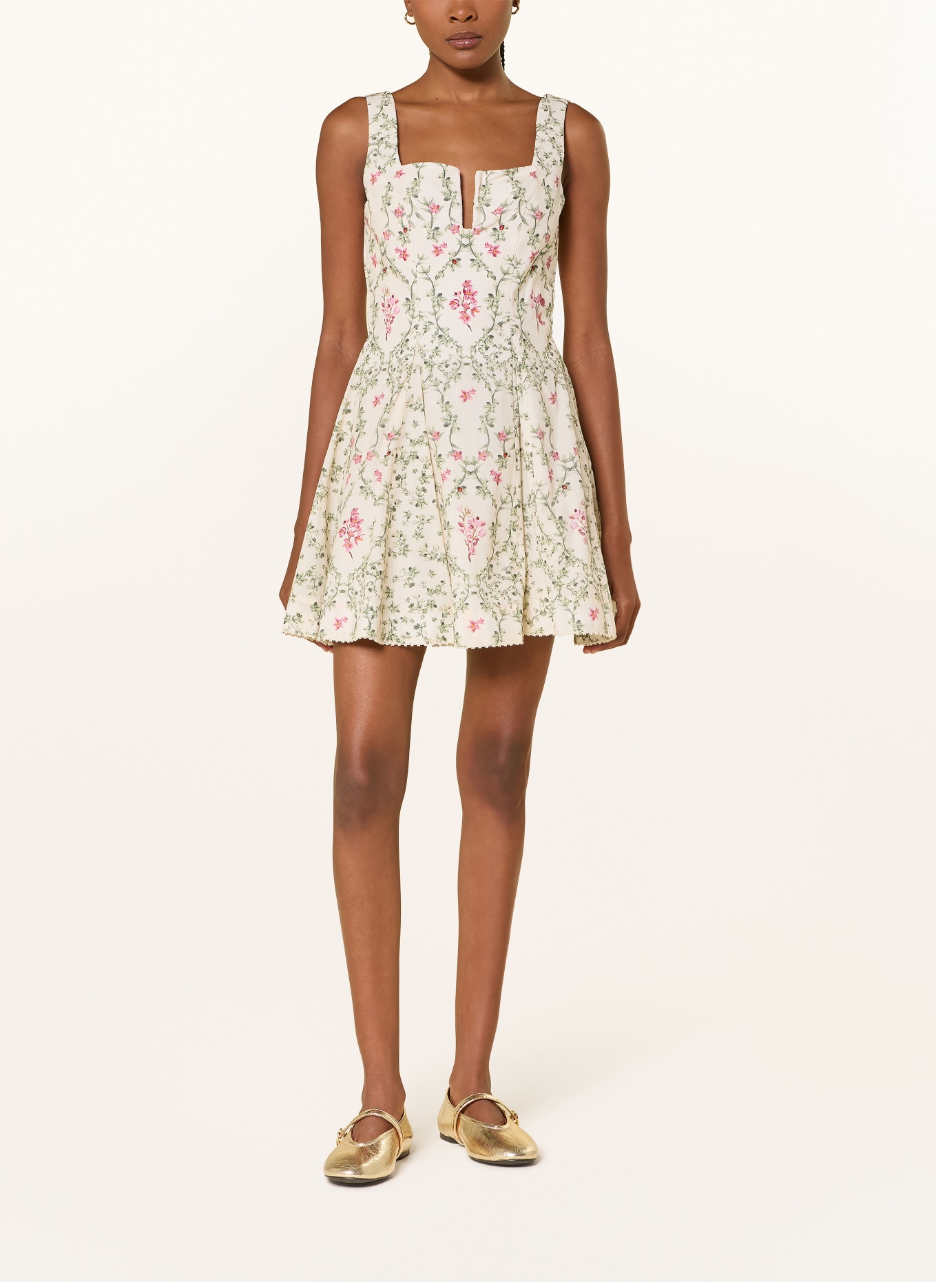 Agua by Agua Bendita Kleid AGUA CAUCA: WEISS / PINK / GRÜN