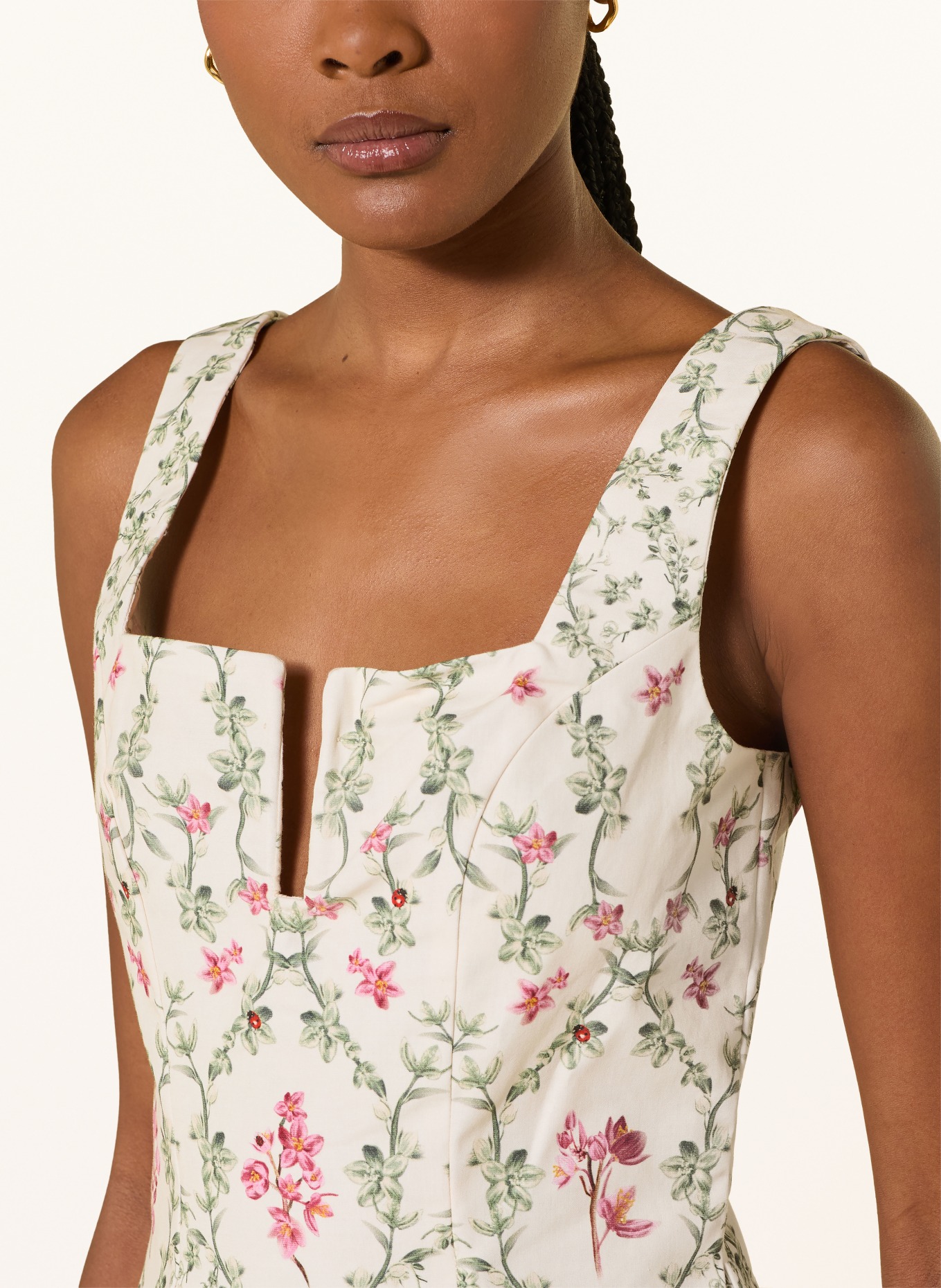 Agua by Agua Bendita Kleid AGUA CAUCA: WEISS / PINK / GRÜN