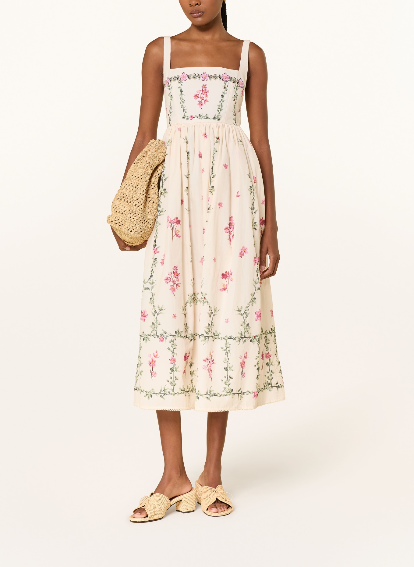 Agua by Agua Bendita Kleid BARBARA: CREME / PINK / GRÜN