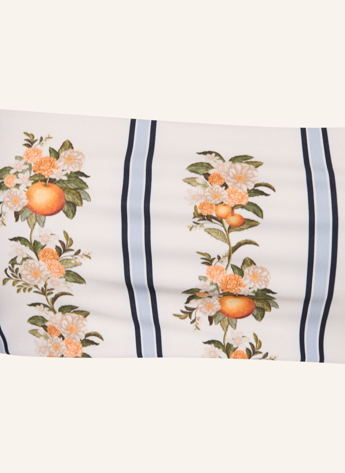 Agua by Agua Bendita Bandeau-Bikini-Top PRIMAVERA VALLE: CREME / BLAUGRAU / ORANGE