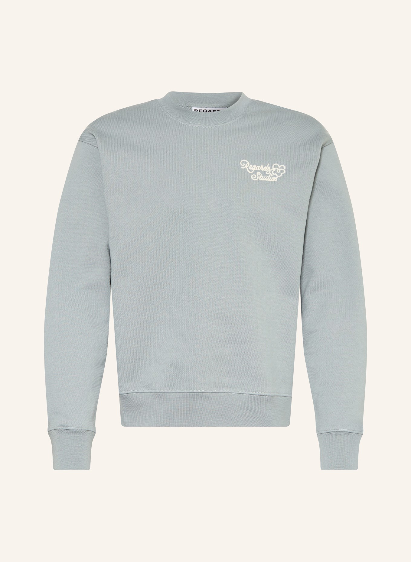 REGARDS Sweatshirt FLOWER ICON '26: HELLBLAU / CREME
