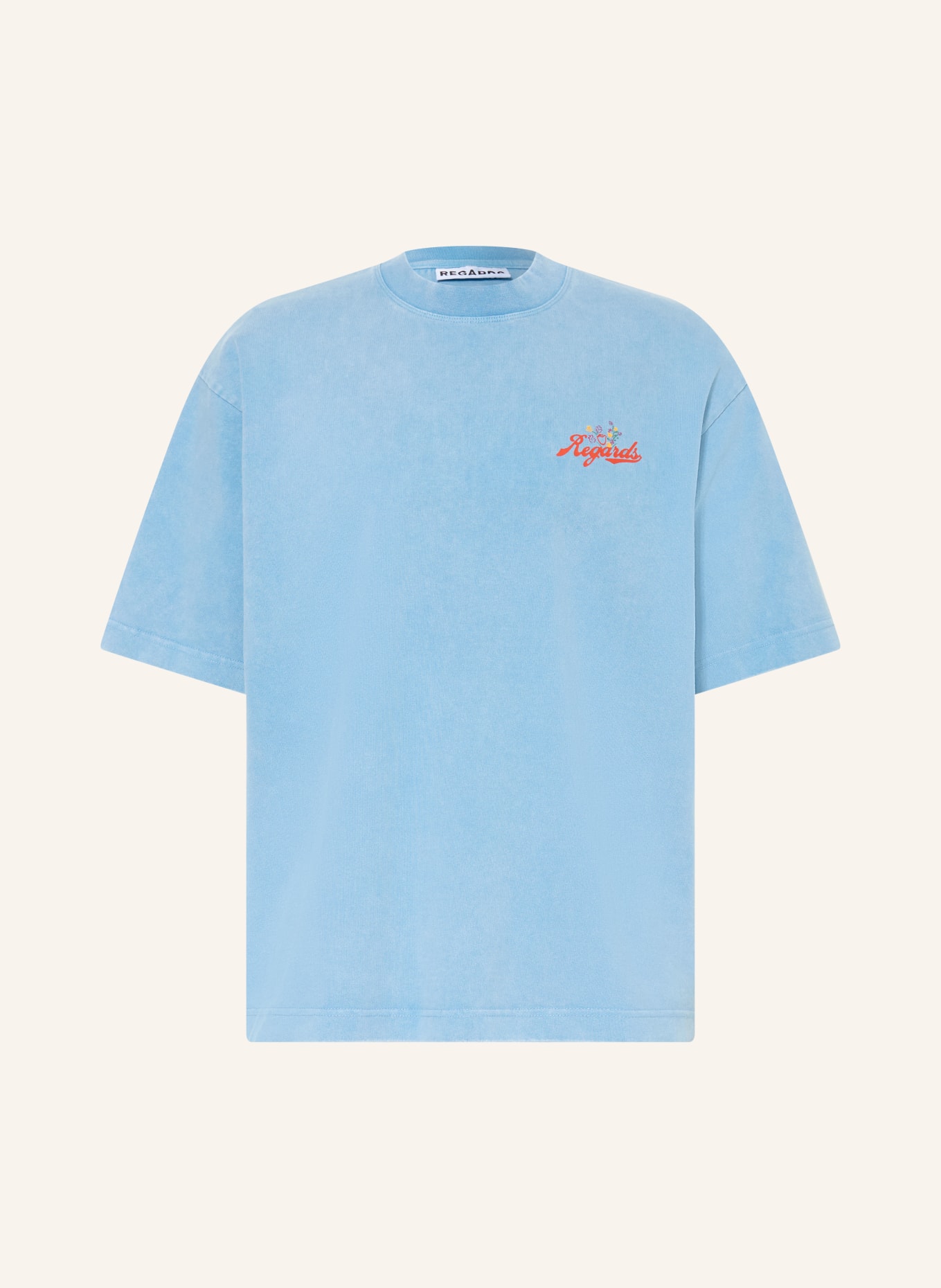 REGARDS T-Shirt: HELLBLAU / ROT / GELB