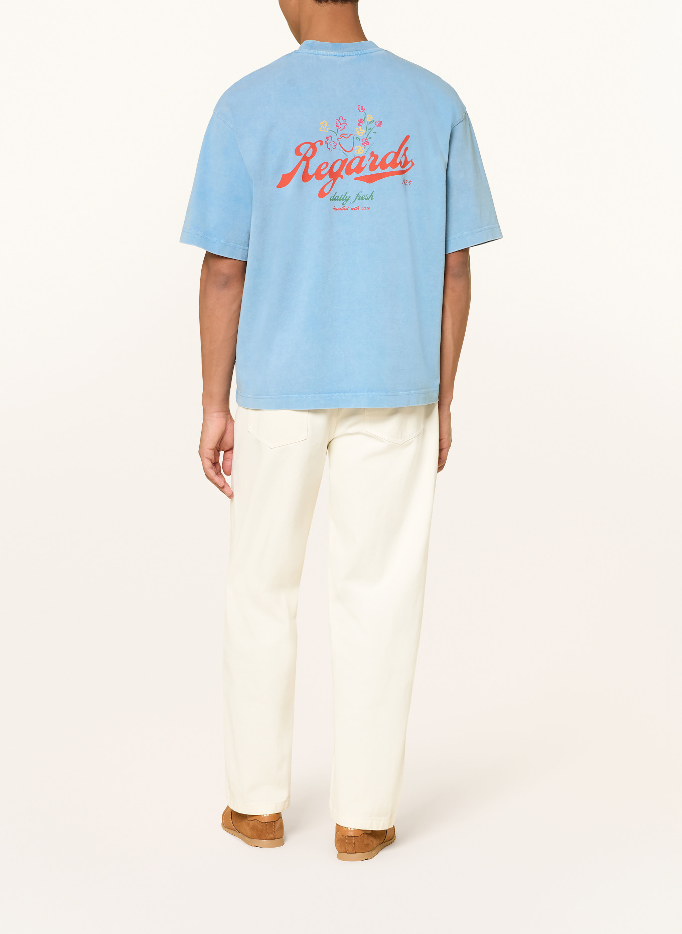 REGARDS T-Shirt: HELLBLAU / ROT / GELB