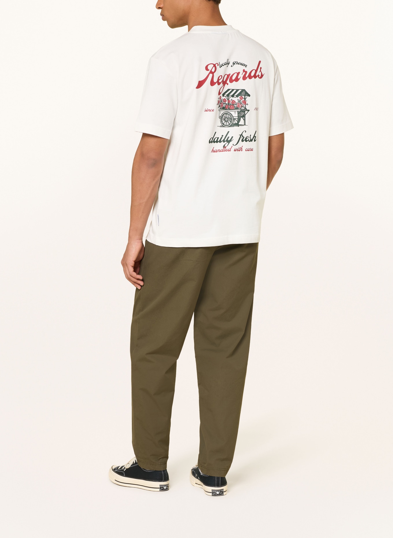 REGARDS T-Shirt: WEISS / DUNKELROT / SCHWARZ