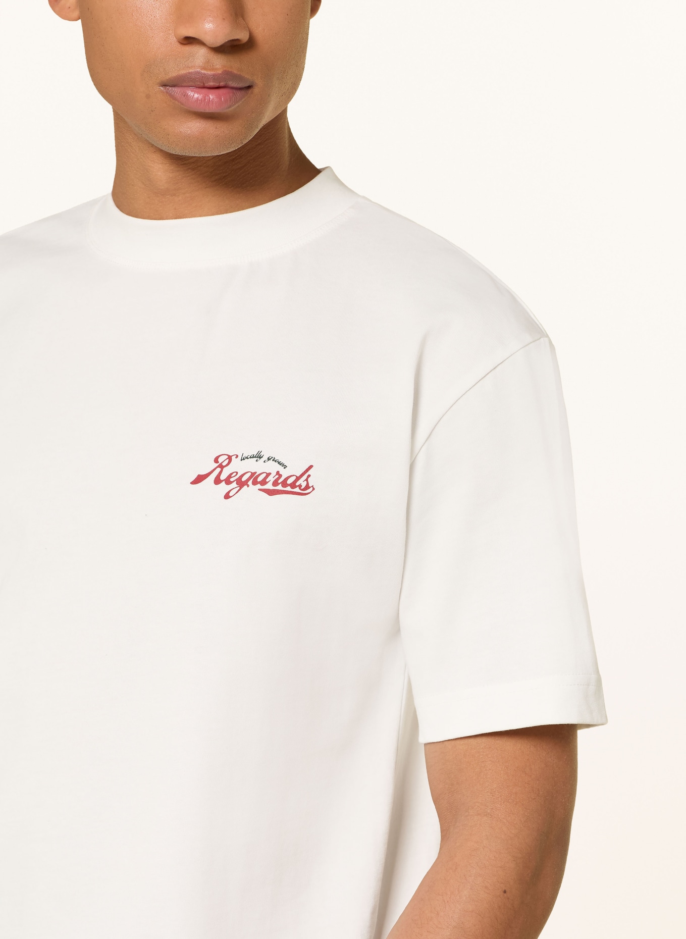 REGARDS T-Shirt: WEISS / DUNKELROT / SCHWARZ