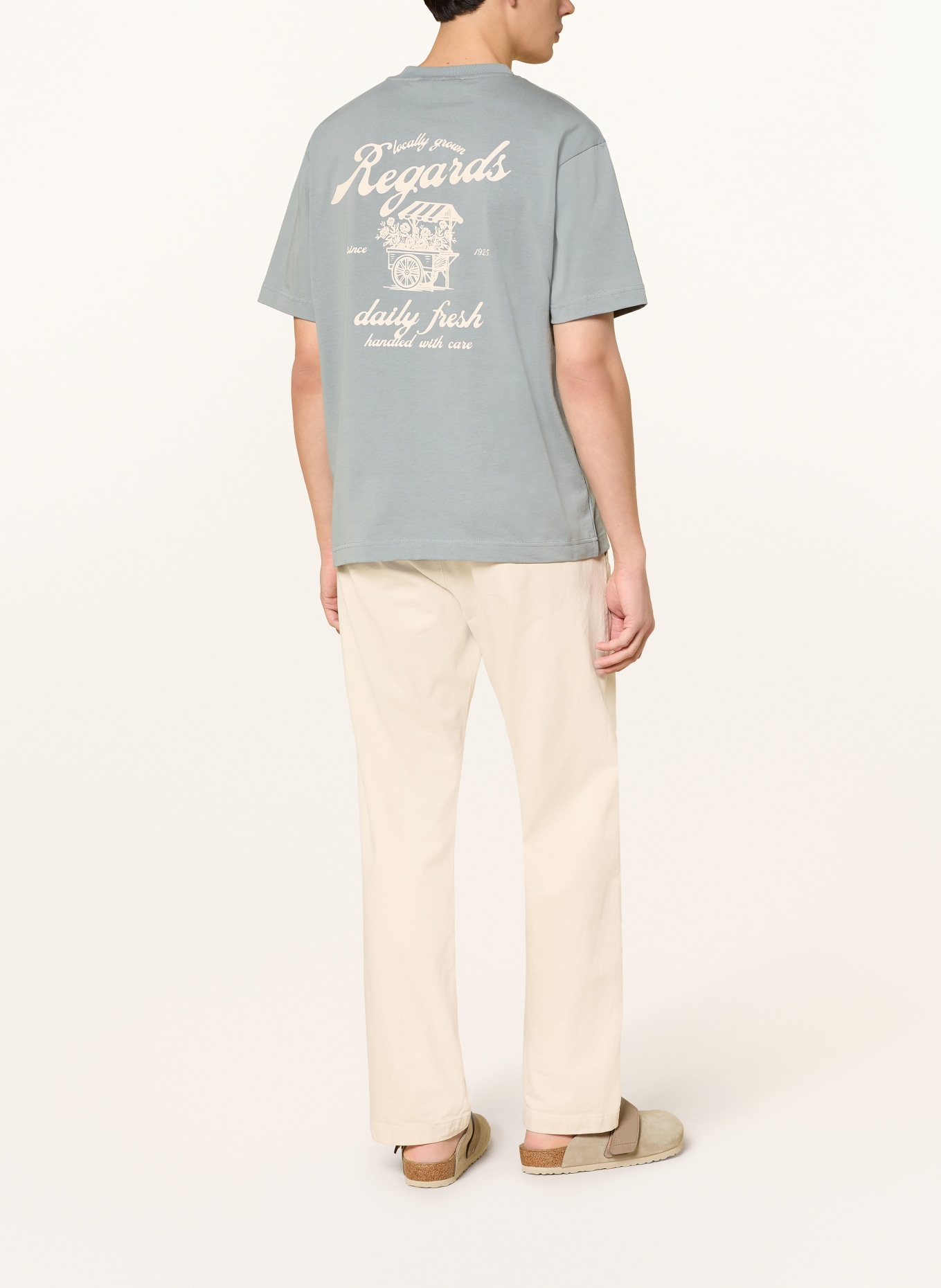 REGARDS T-Shirt: HELLBLAU / CREME