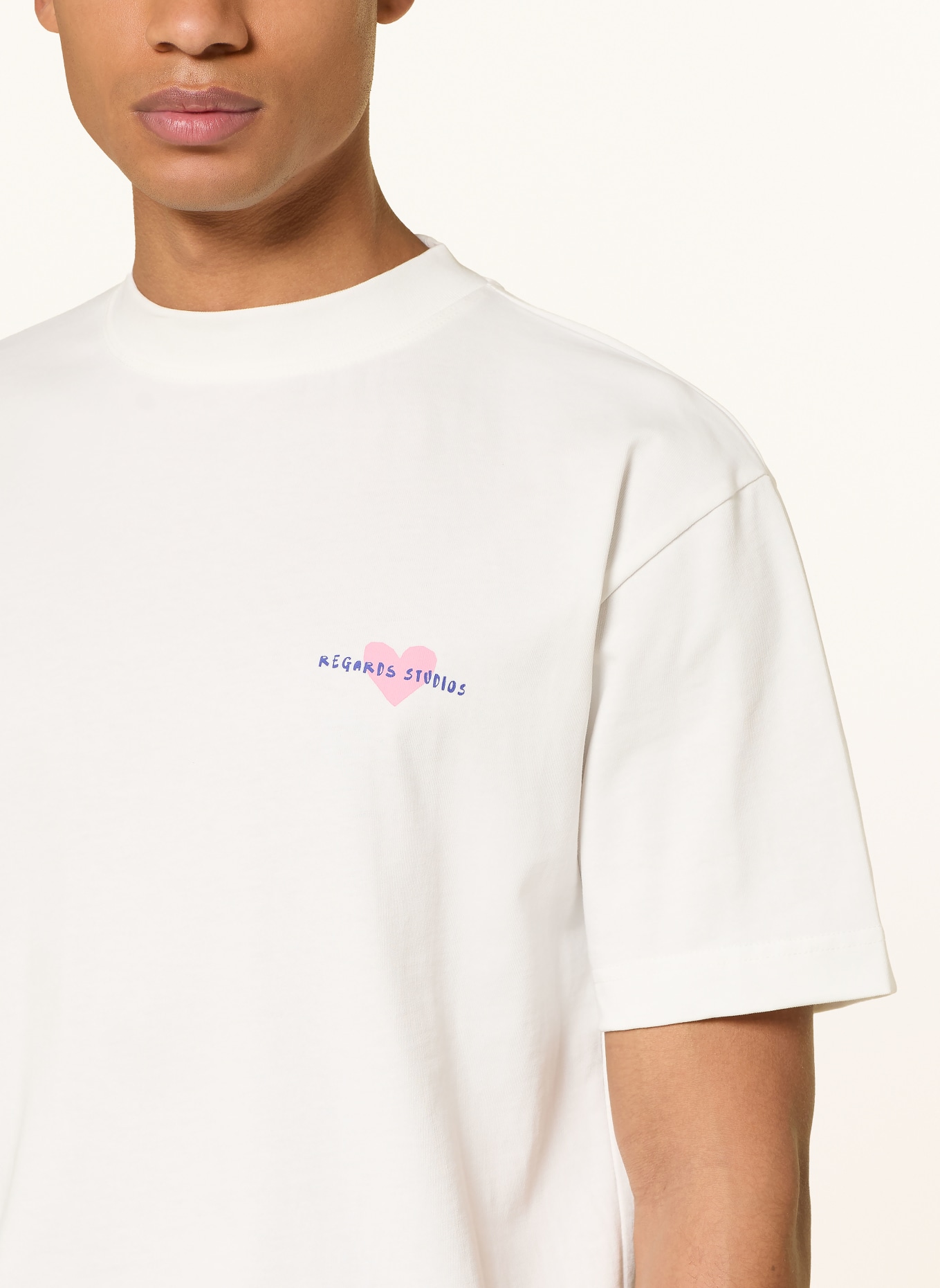 REGARDS T-Shirt: WEISS / ROSA / BLAU