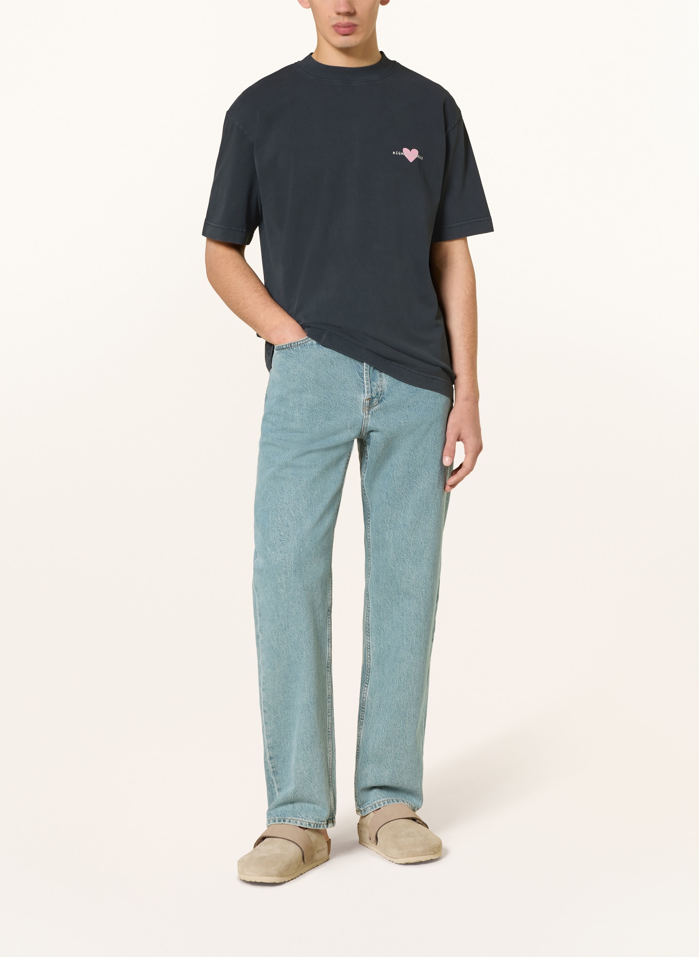 REGARDS T-Shirt: SCHWARZ / ROSA / HELLGRAU