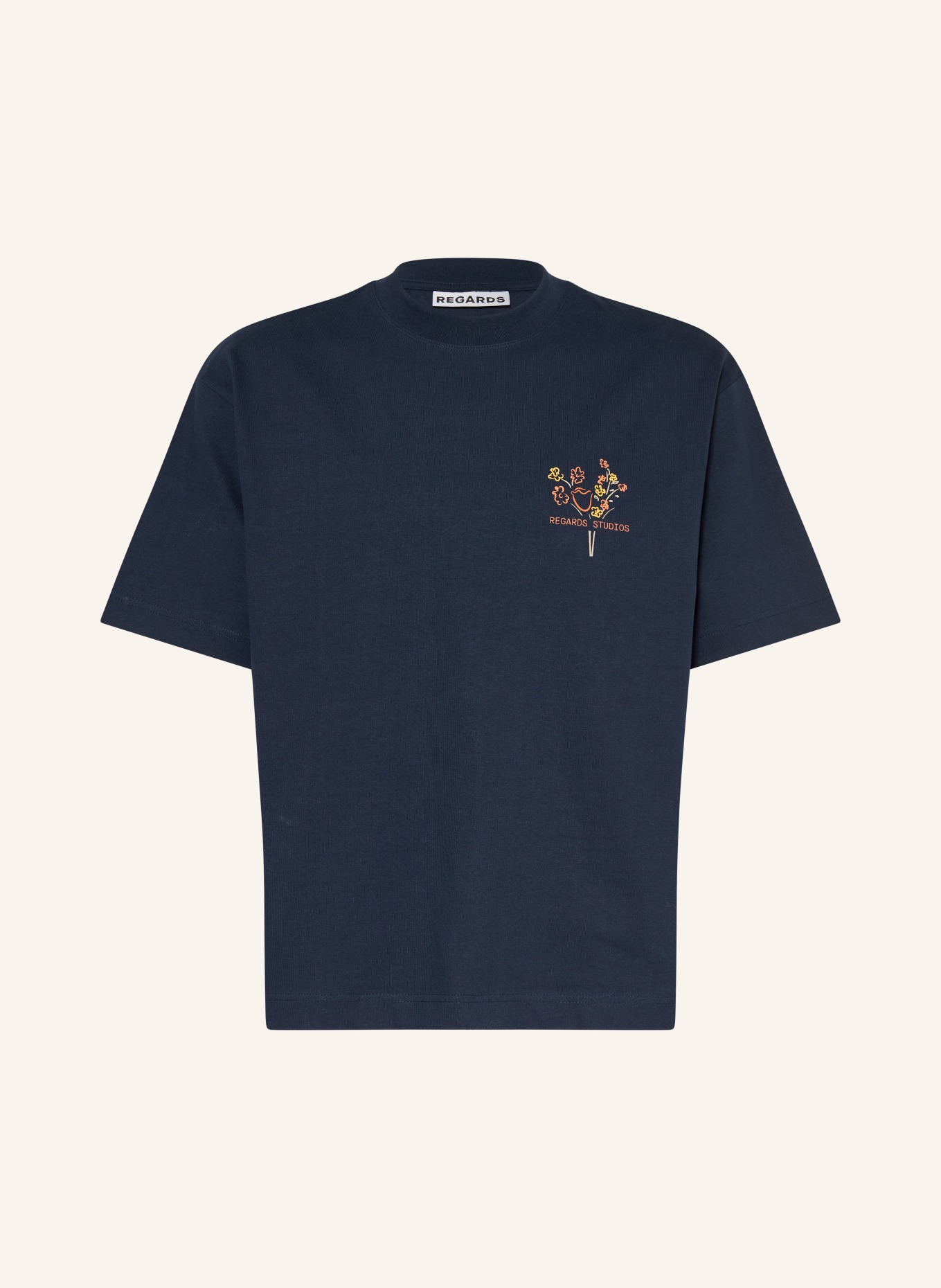 REGARDS T-Shirt BOUQUET: DUNKELBLAU / ORANGE / GELB