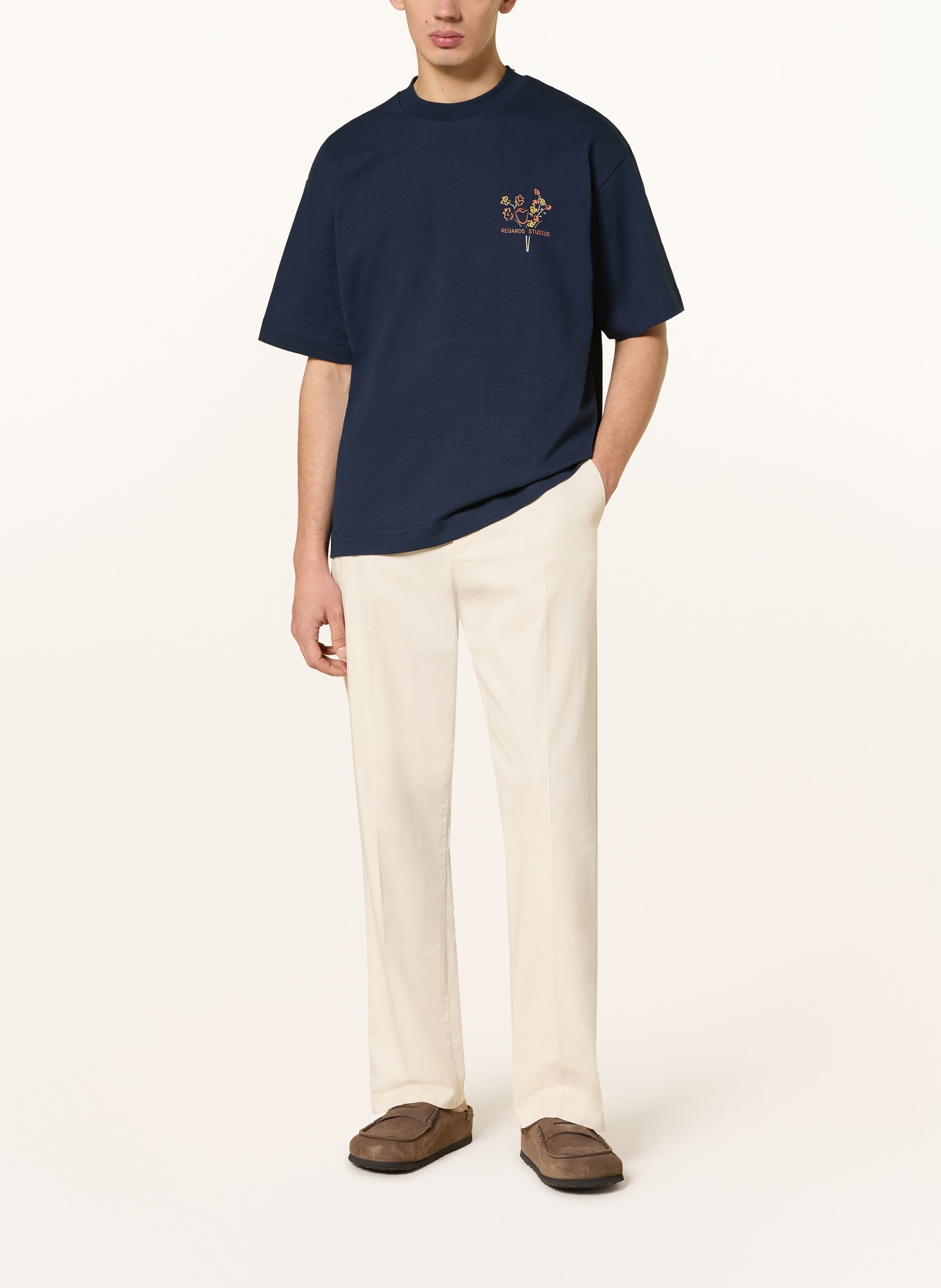 REGARDS T-Shirt BOUQUET: DUNKELBLAU / ORANGE / GELB