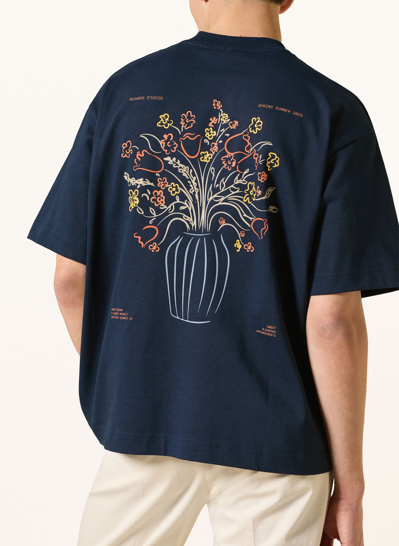 REGARDS T-Shirt BOUQUET: DUNKELBLAU / ORANGE / GELB