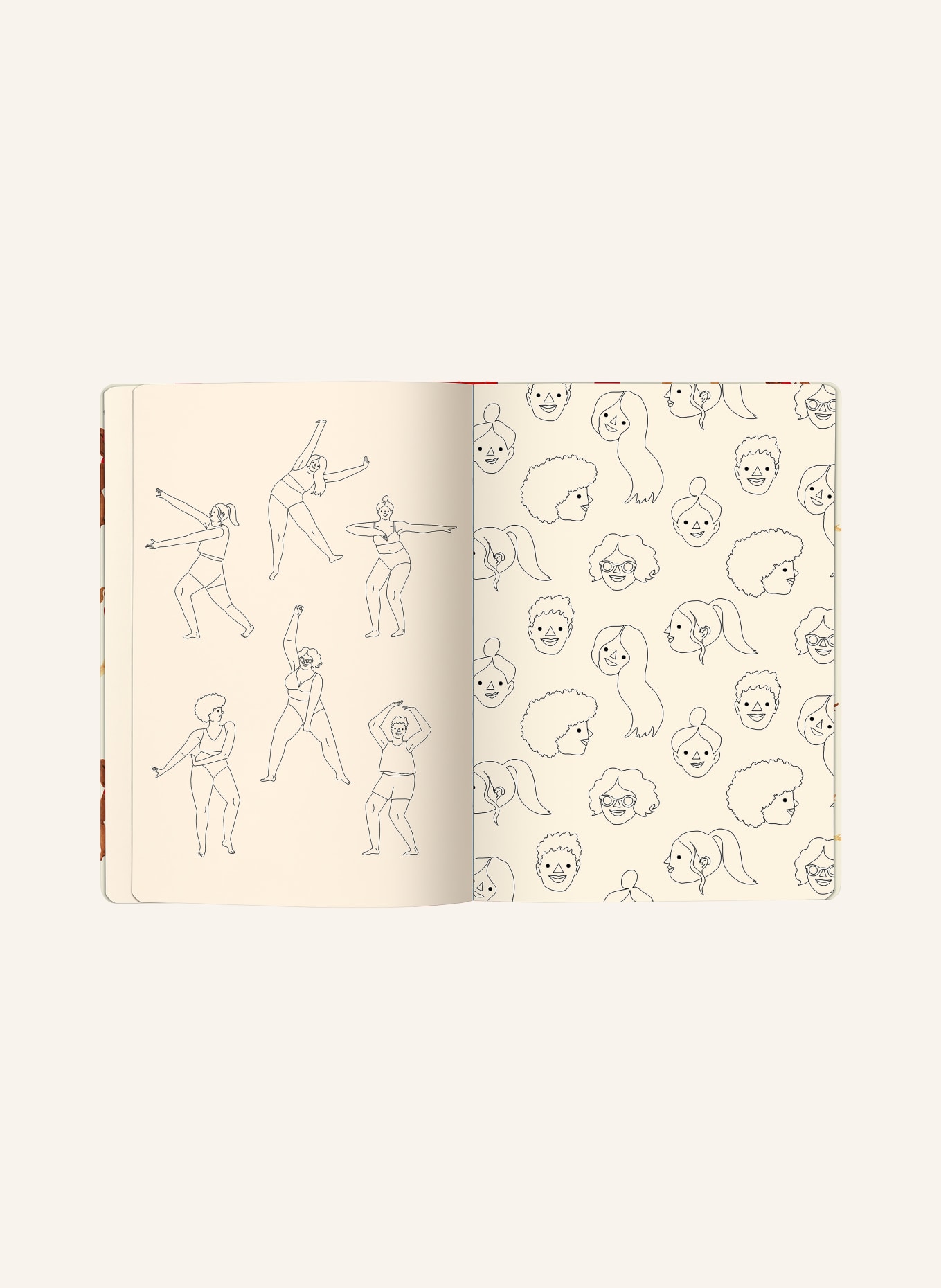 CARAN d'ACHE Malbuch NINA COSFORD: CREME / DUNKELBRAUN / ROT