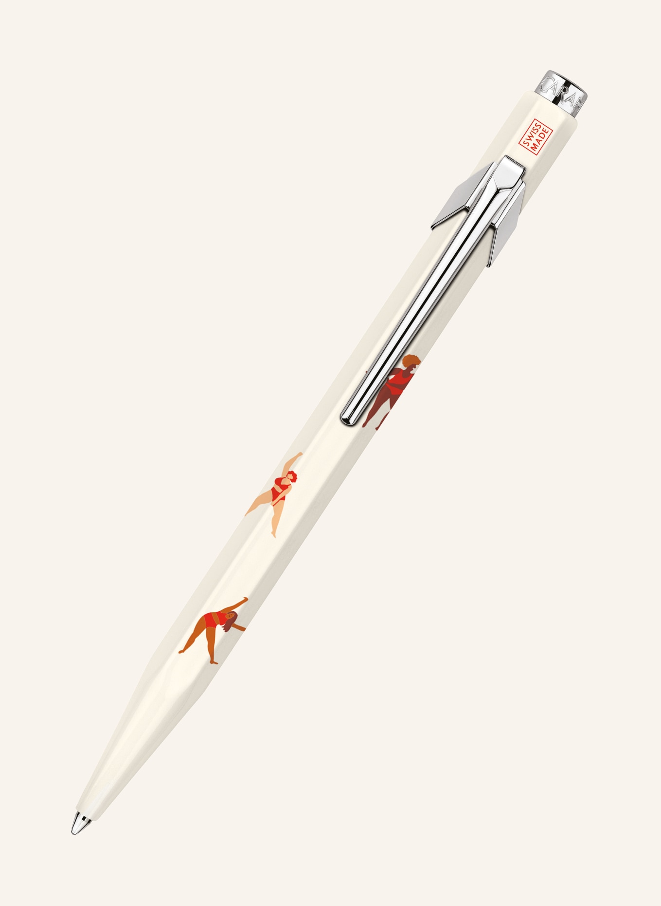 CARAN d'ACHE Kugelschreiber 849™ NINA COSFORD: CREME / SILBER / ROT