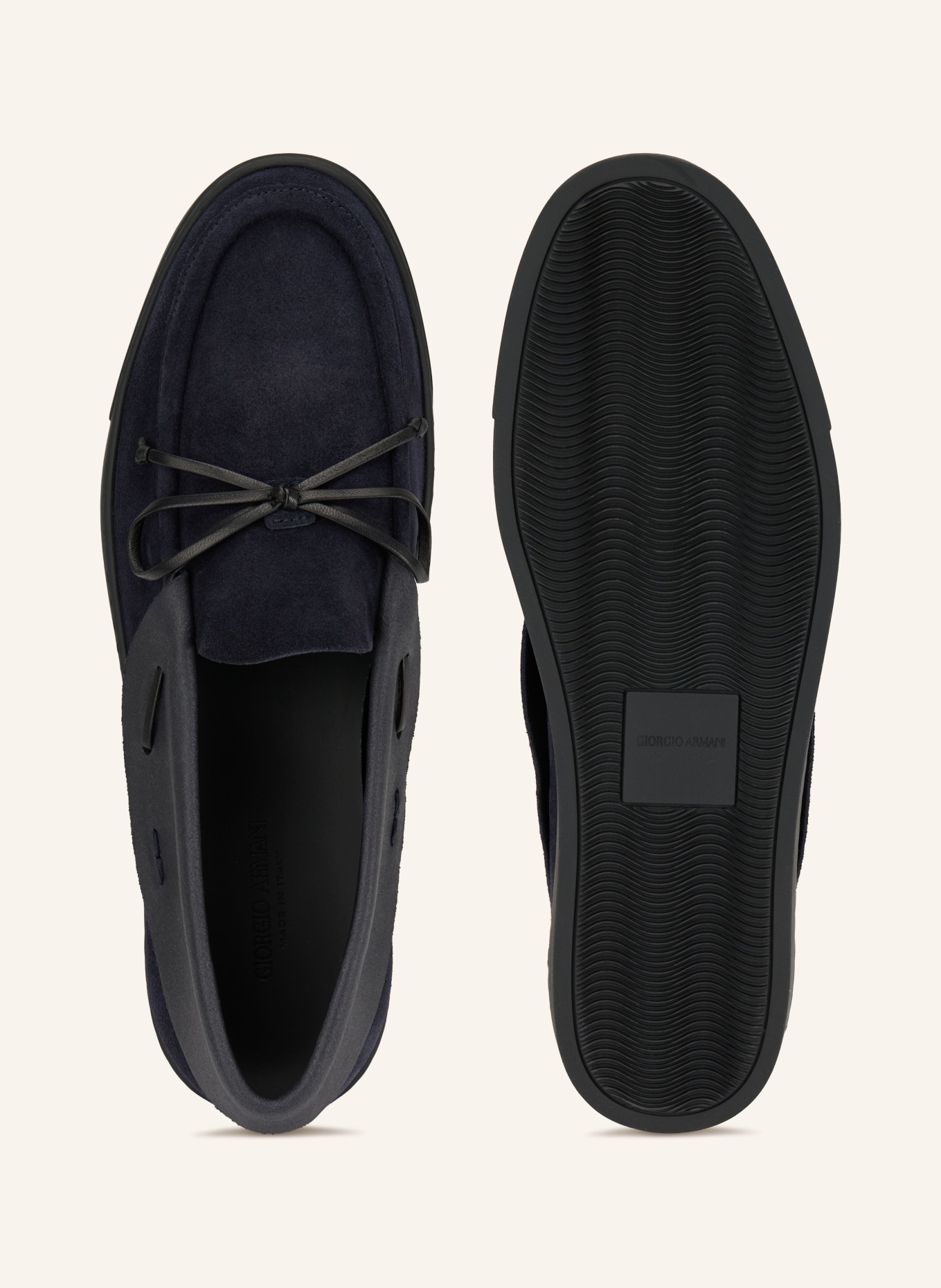 GIORGIO ARMANI Loafers: DARK BLUE / BLACK