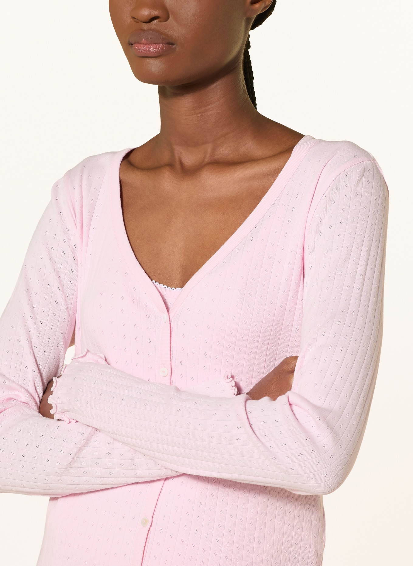 mey Lounge-Jacke Serie POINTELLE DREAMS: HELLROSA