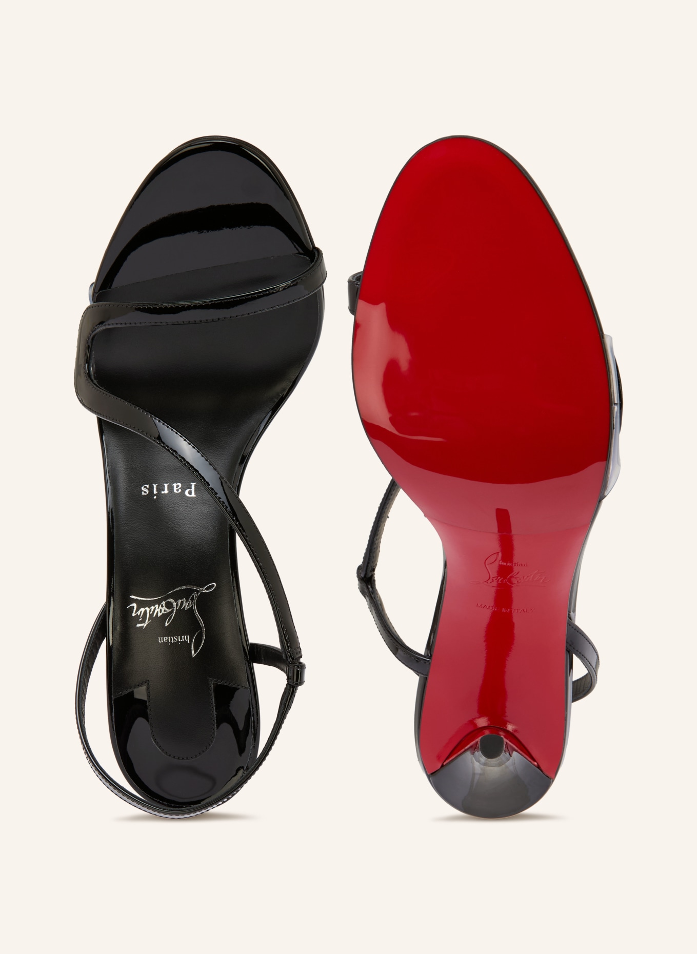 Christian Louboutin ROSA Z 100 Sandals: BLACK