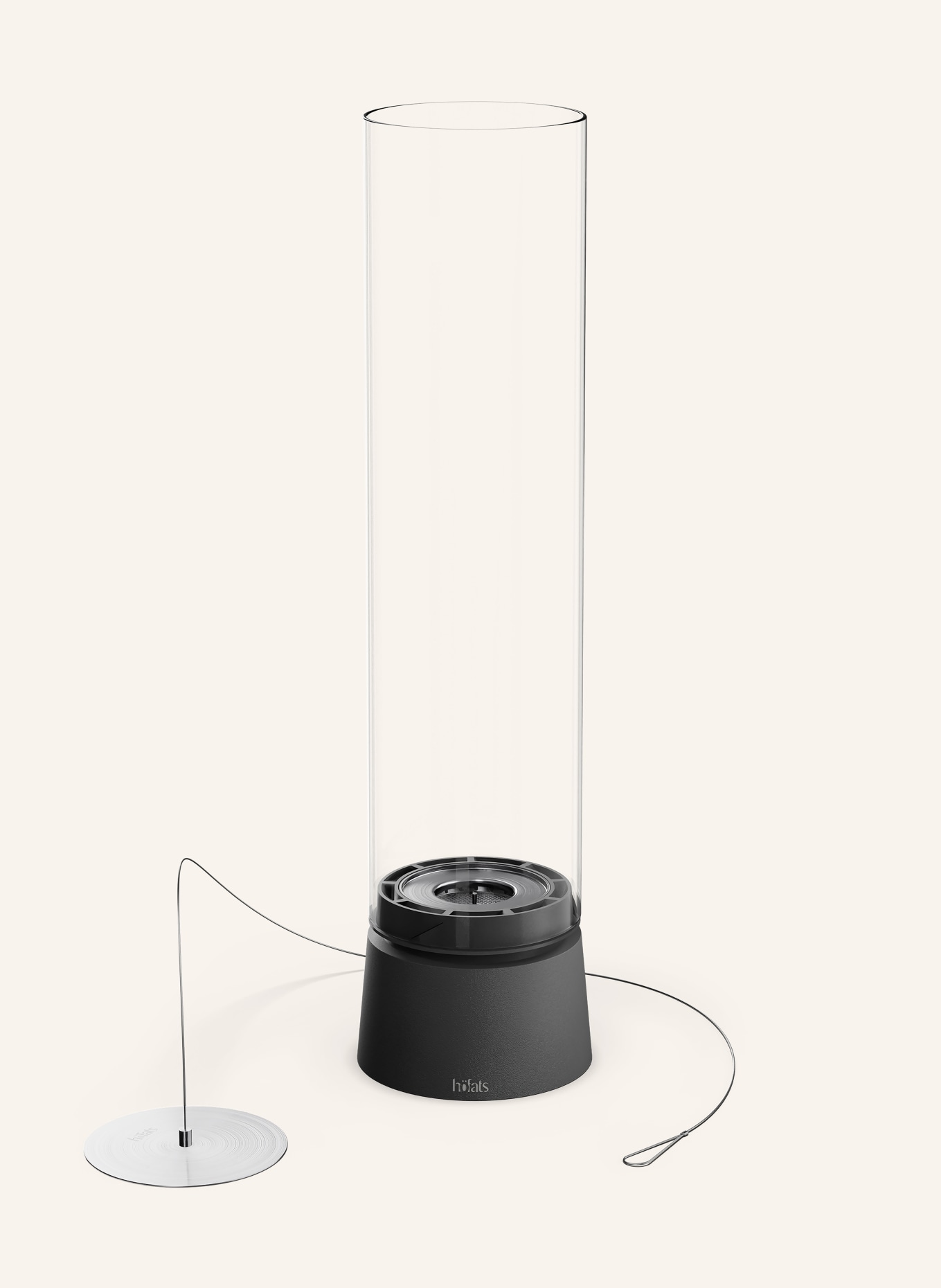 höfats SPIN AIR 1200 Tabletop Fireplace: WHITE / BLACK