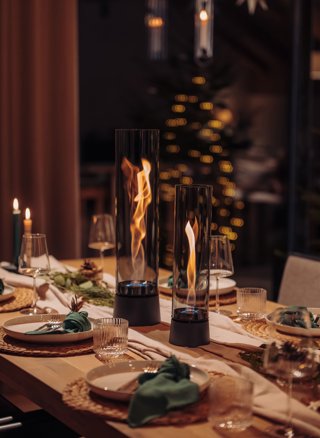 höfats SPIN 900 Table Fireplace: LIGHT GRAY / BLACK