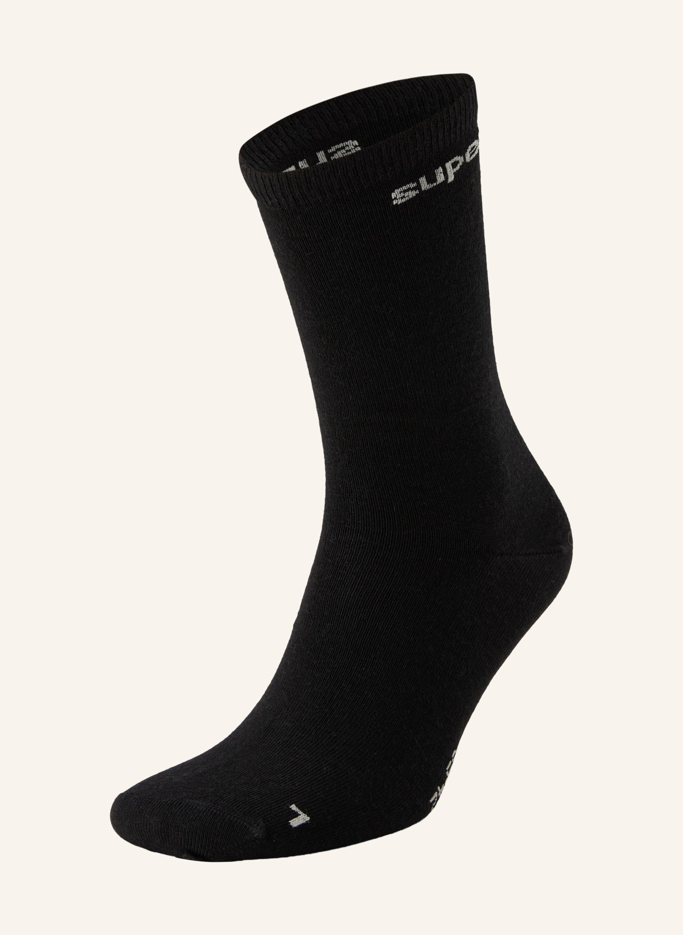 super.natural Lot de 2 paires de chaussettes de randonnée ALL DAY: NOIR / GRIS FONCÉ