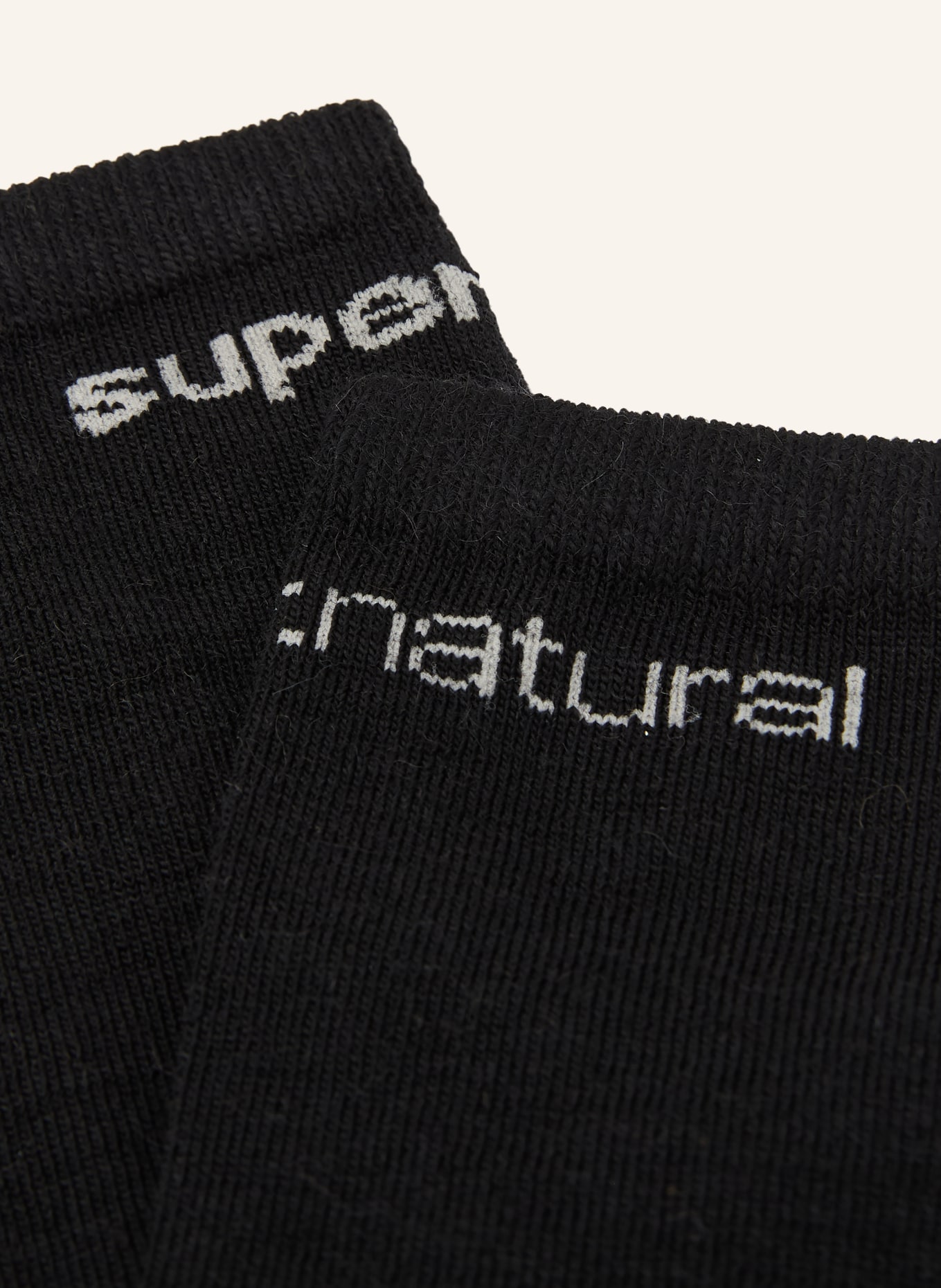 super.natural Lot de 2 paires de chaussettes de randonnée ALL DAY: NOIR / GRIS FONCÉ