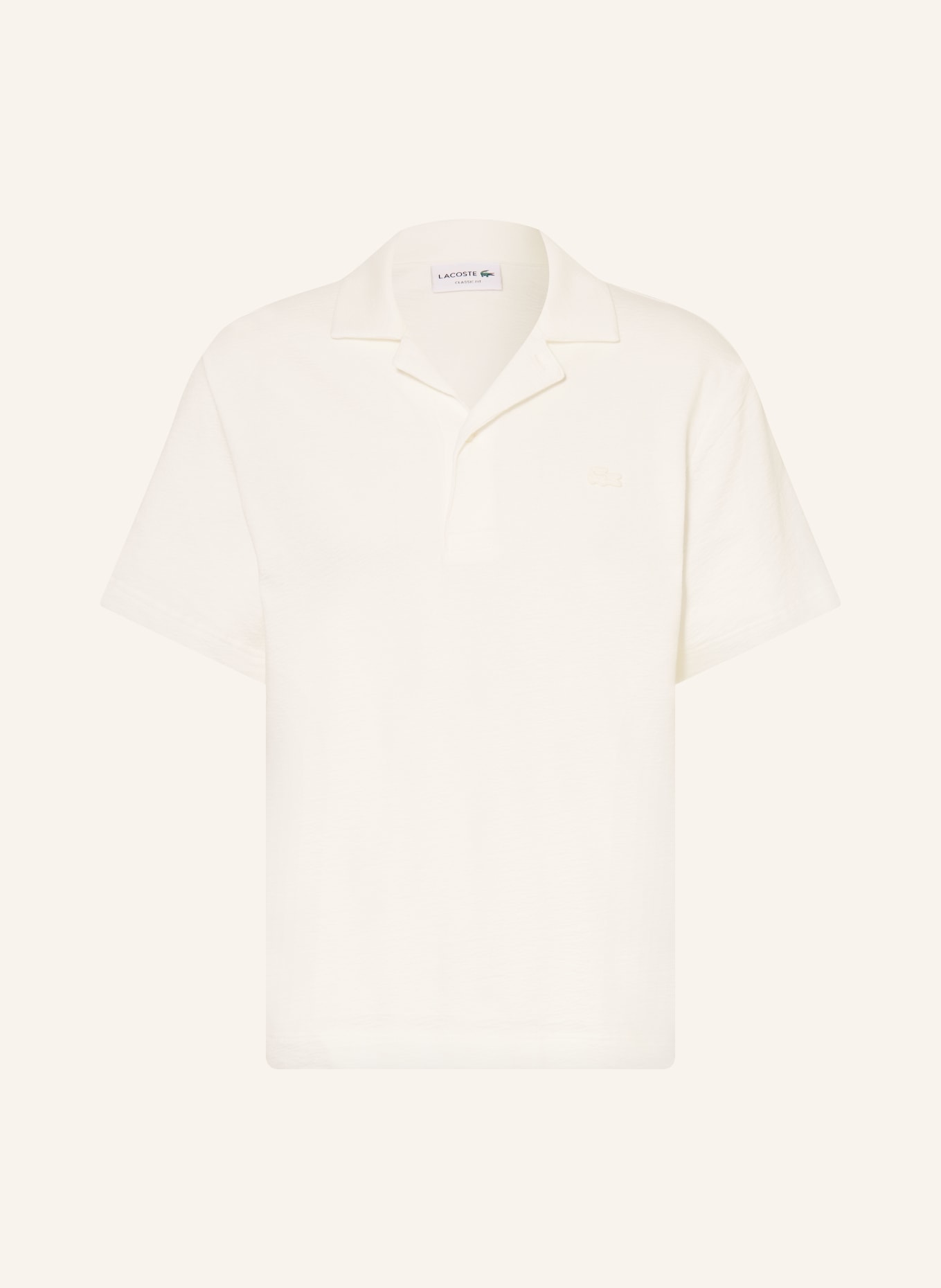 LACOSTE Knit polo shirt: WHITE